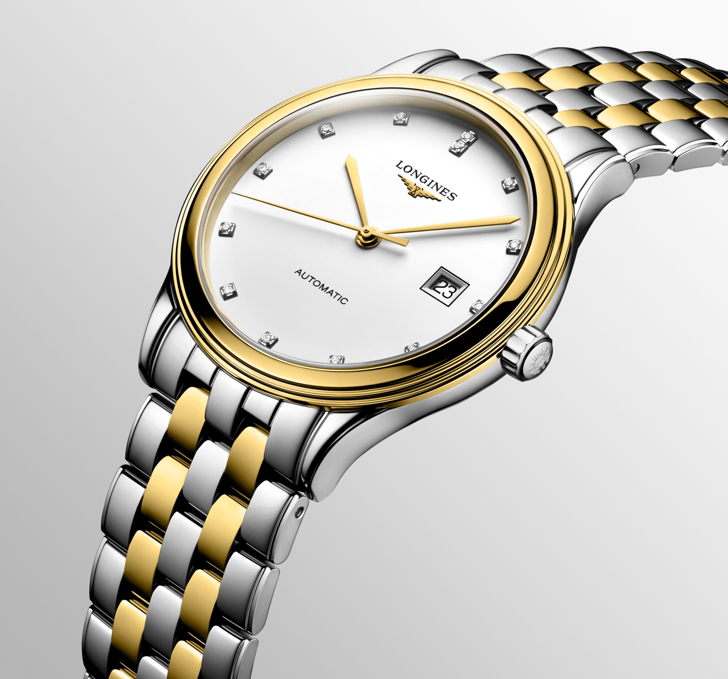 Longines FLAGSHIP Automatic Stainless steel and yellow PVD coating Watch - L4.984.3.27.7