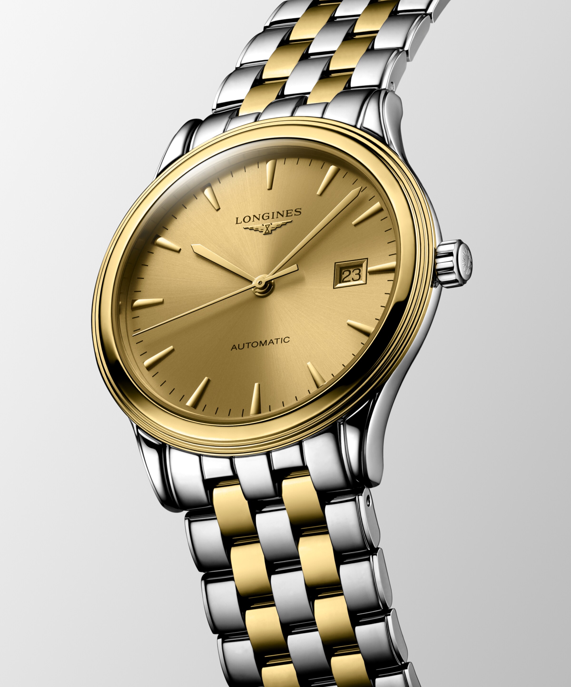 Longines FLAGSHIP Automatic Stainless steel and yellow PVD coating Watch - L4.984.3.32.7