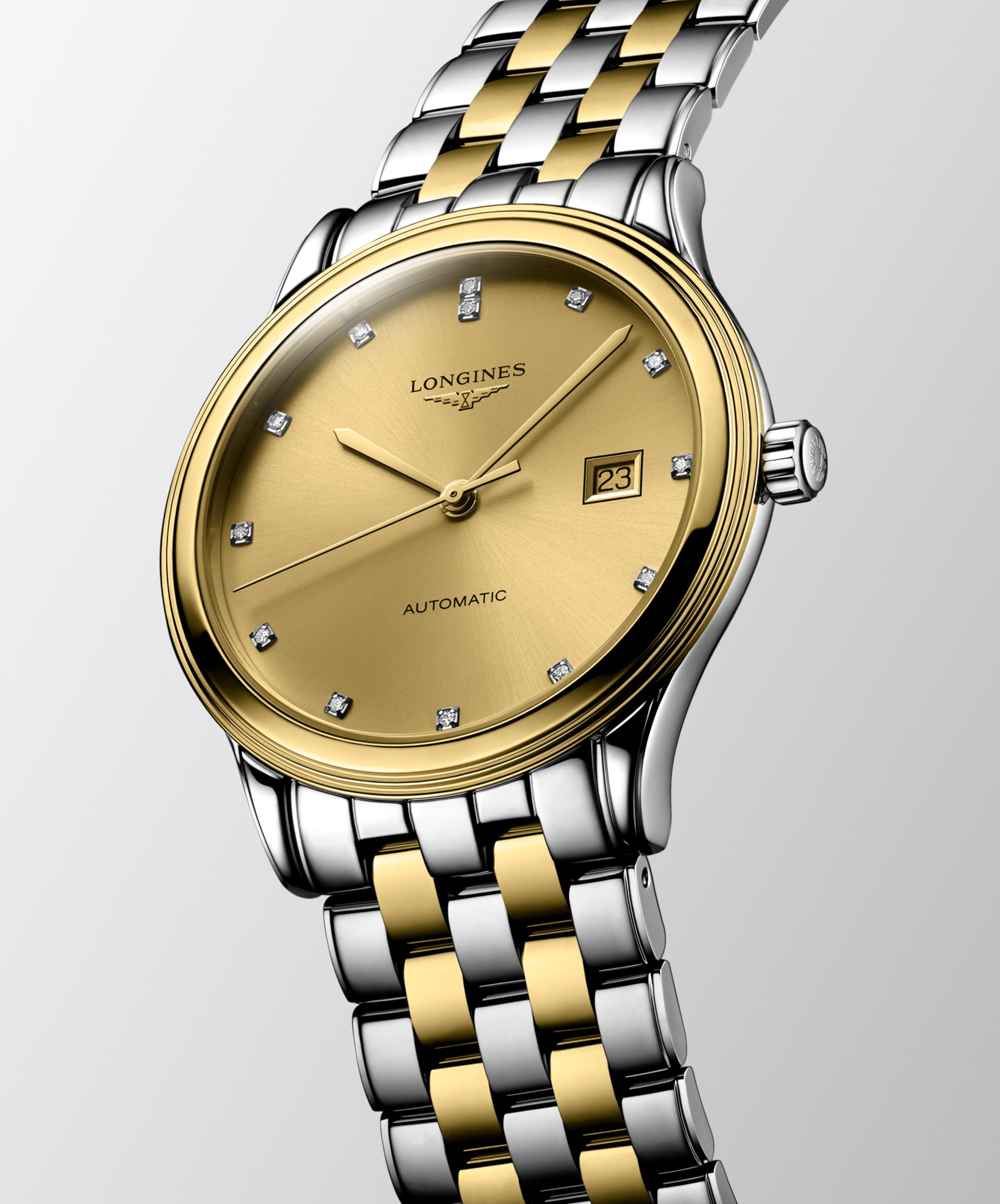 Longines FLAGSHIP Automatic Stainless steel and yellow PVD coating Watch - L4.984.3.37.7