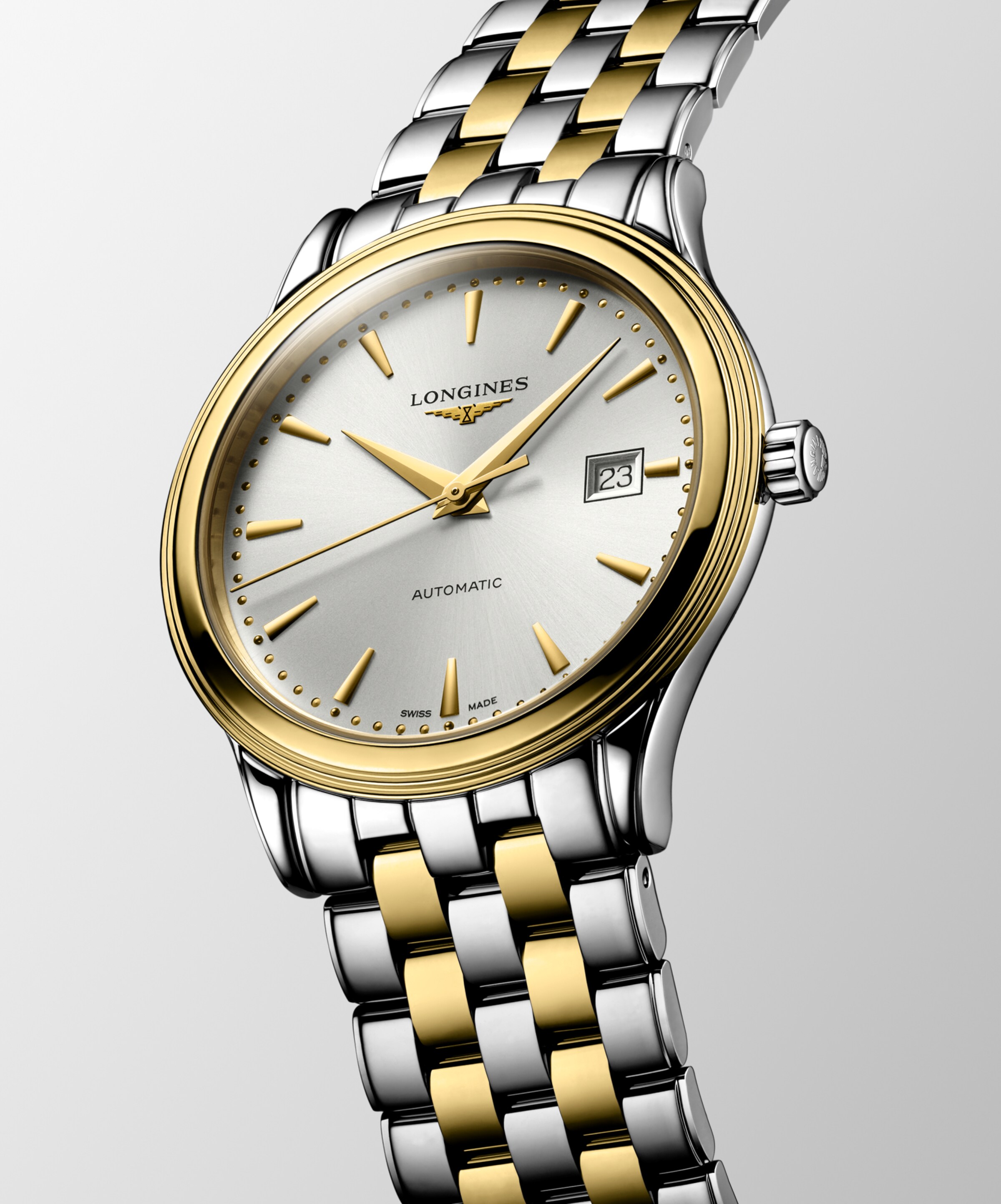 Longines FLAGSHIP Automatic Stainless steel and yellow PVD coating Watch - L4.984.3.79.7