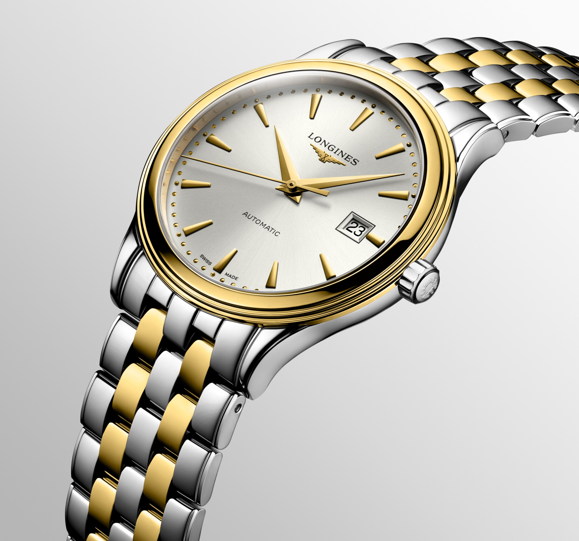 Longines FLAGSHIP Automatic Stainless steel and yellow PVD coating Watch - L4.984.3.79.7