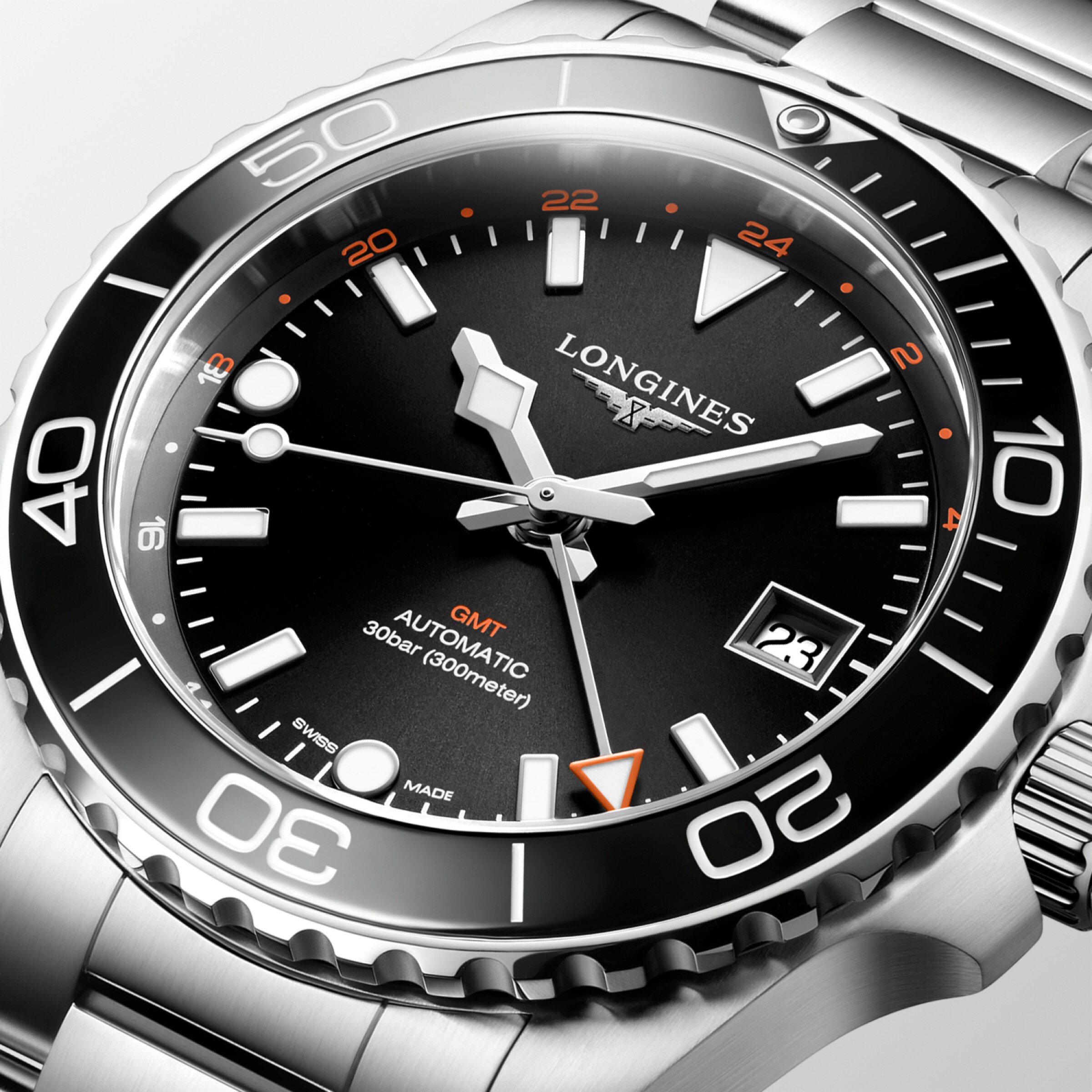 Longines HYDROCONQUEST Automatic Stainless steel and ceramic bezel Watch - L3.790.4.56.6