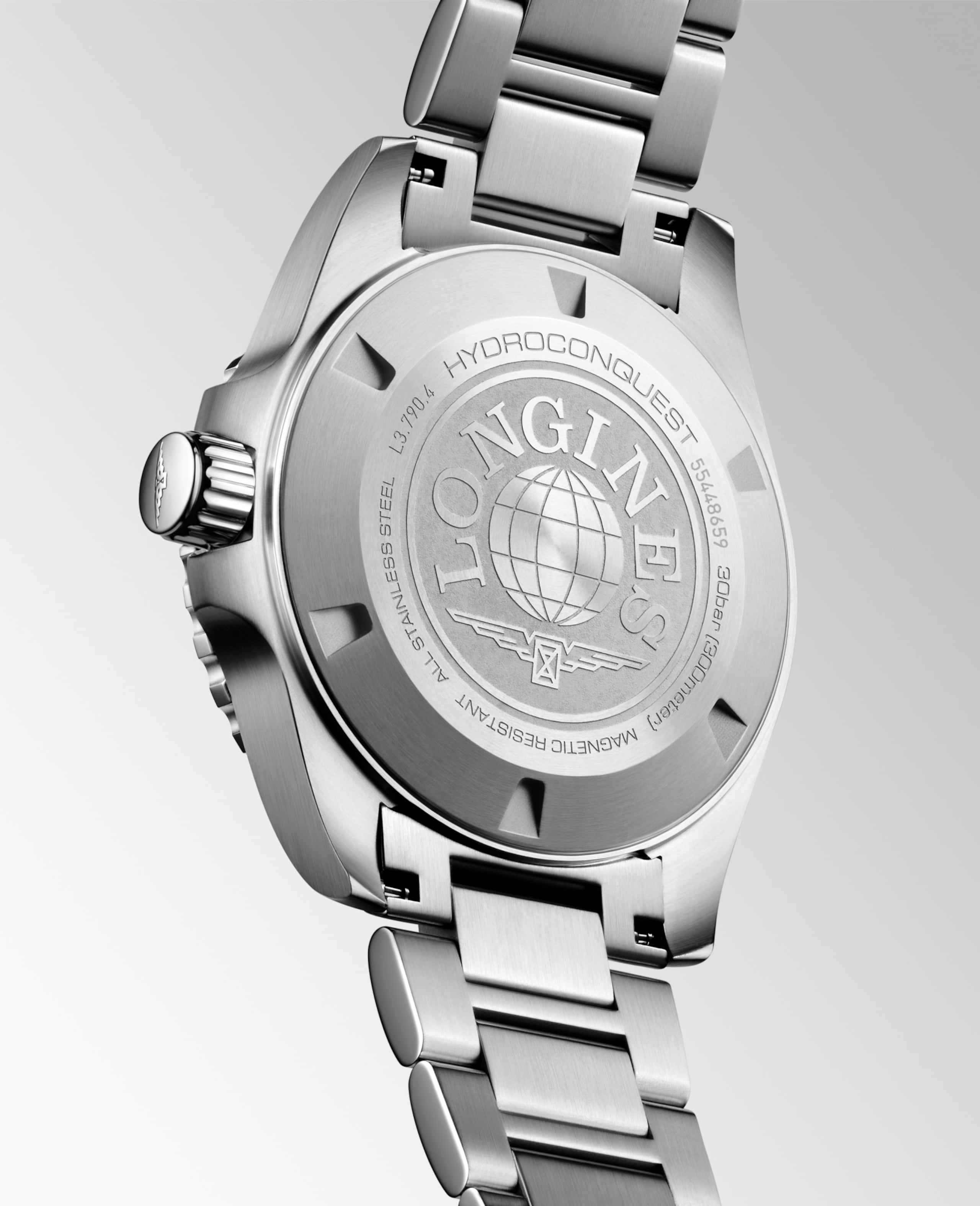 Longines HYDROCONQUEST GMT automatic stainless steel and ceramic bezel Watch - L3.790.4.66.6