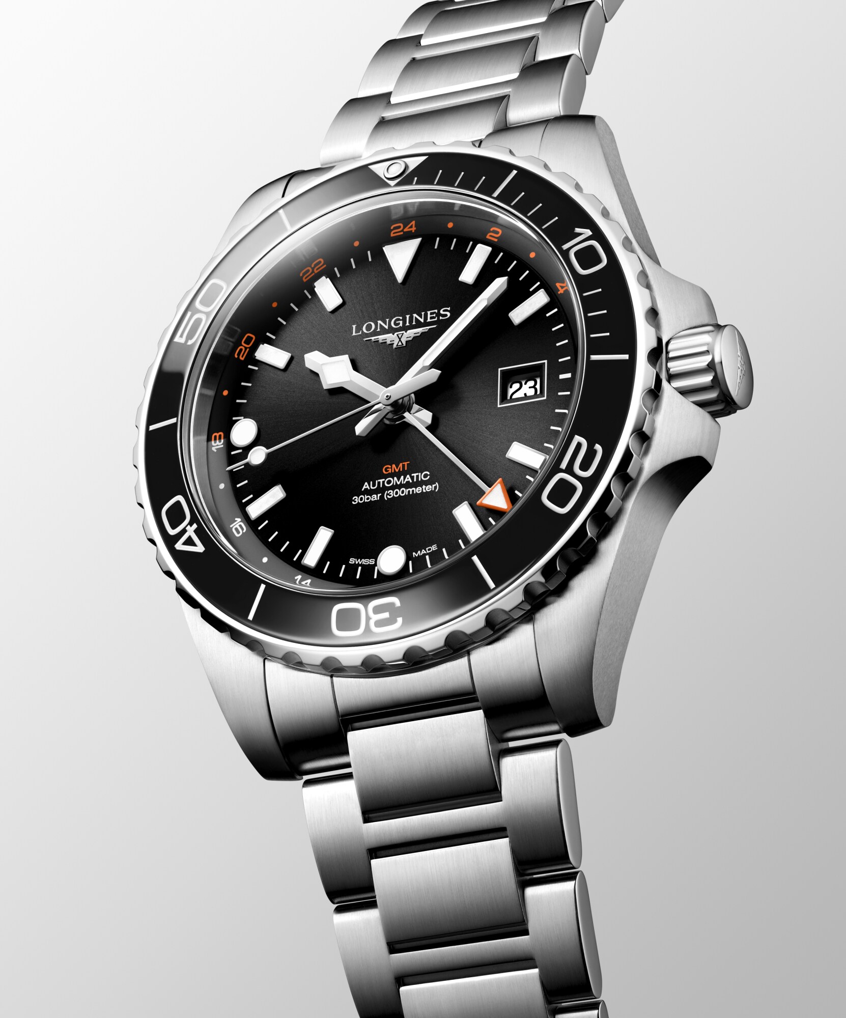 HYDROCONQUEST GMT 自動巻、ステンレススティールとセラミック HYDROCONQUEST GMT 自動巻、ステンレススティールとセラミック