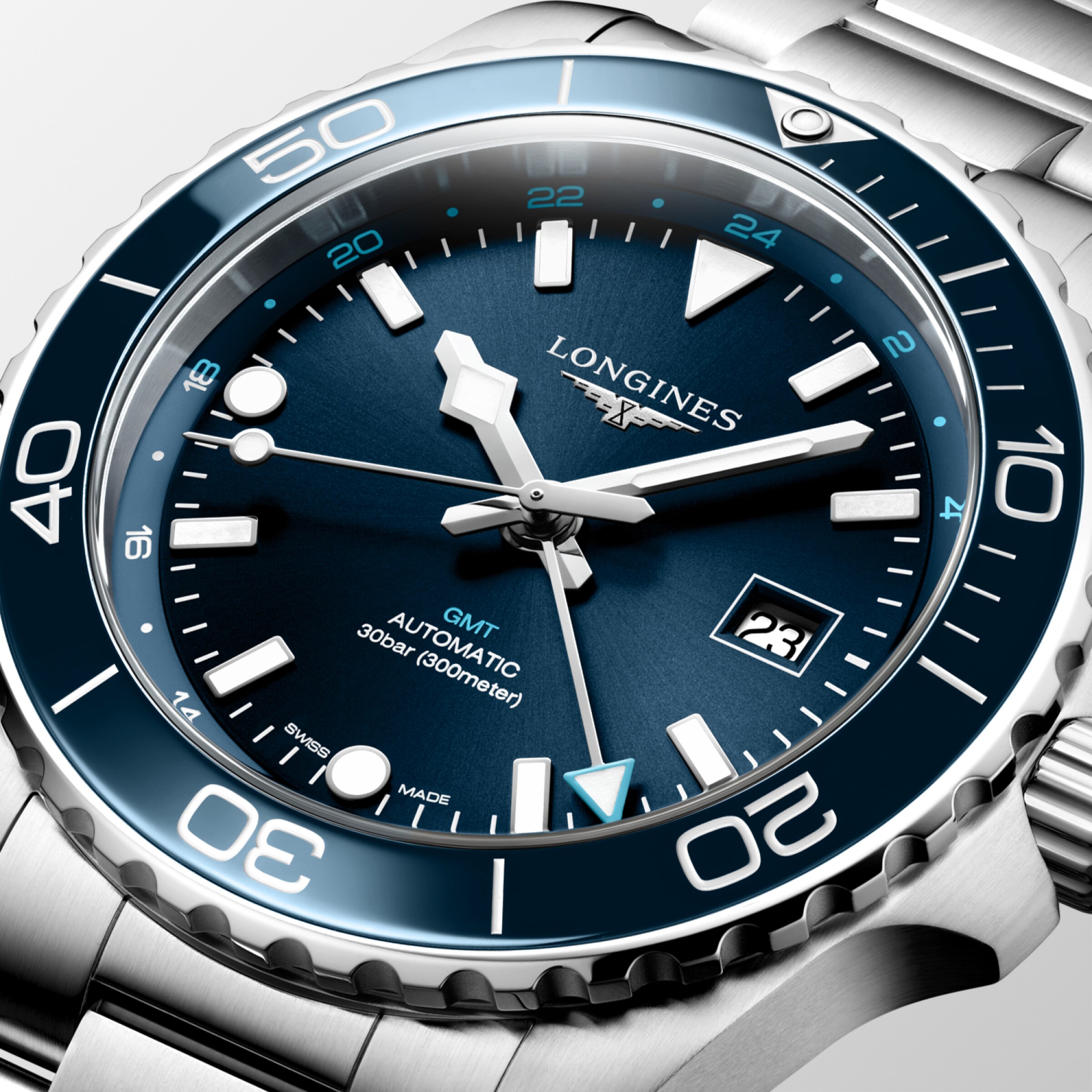 Longines HYDROCONQUEST Automatic Stainless steel and ceramic bezel Watch - L3.890.4.96.6