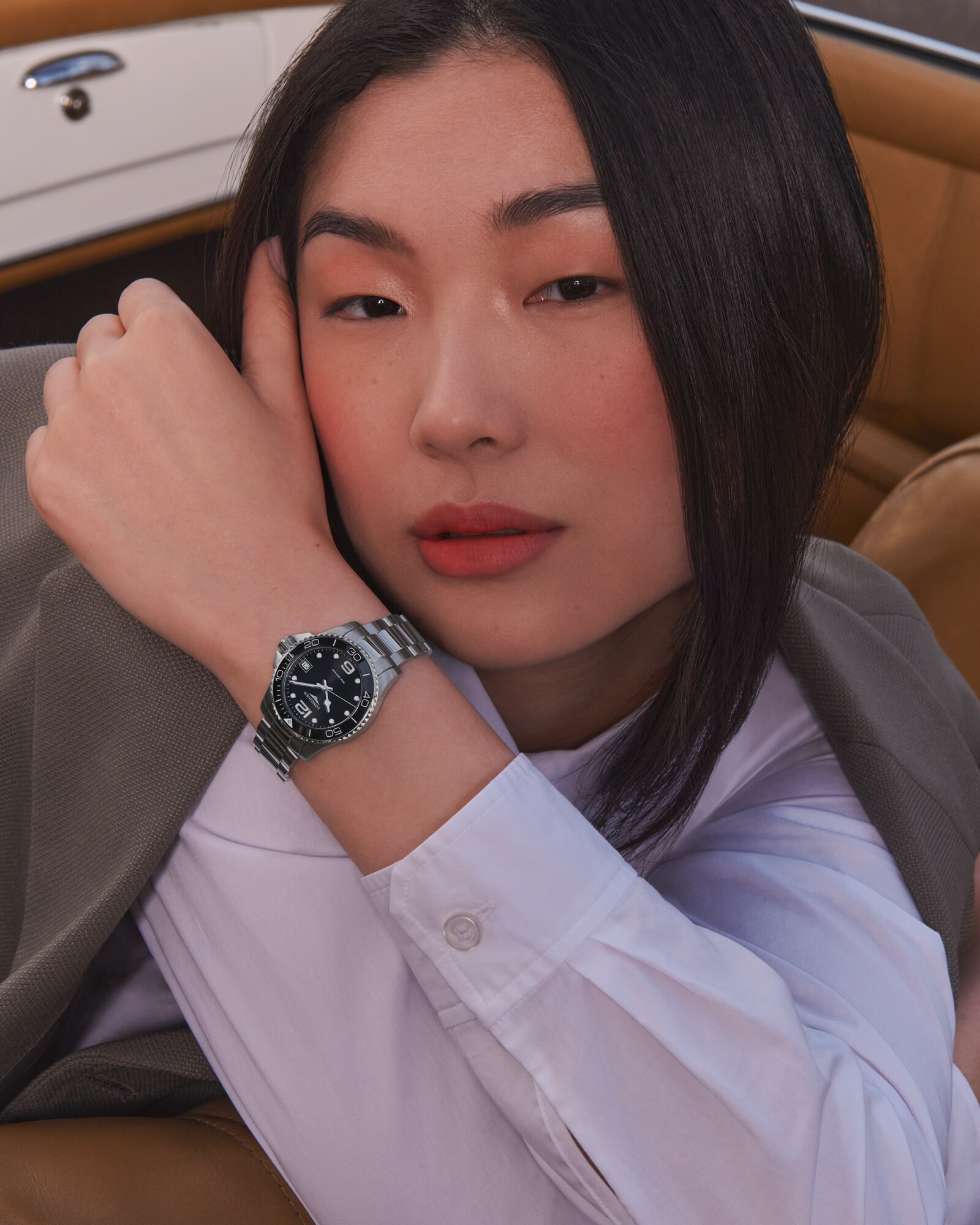 ハイドロコンクエスト クォーツ、ステンレススティールとセラミック