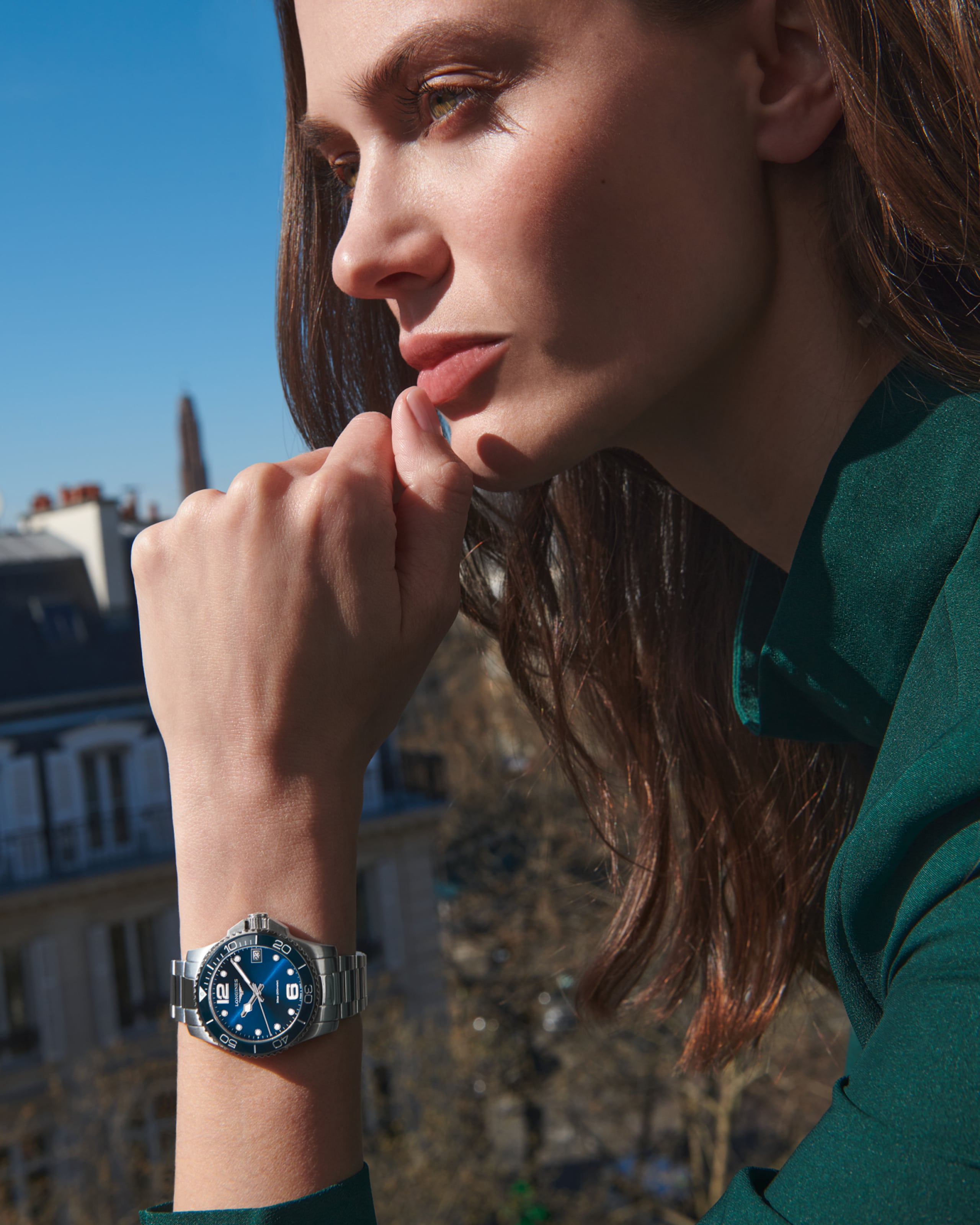 Longines HYDROCONQUEST quartz stainless steel and ceramic bezel Watch - L3.370.4.96.6