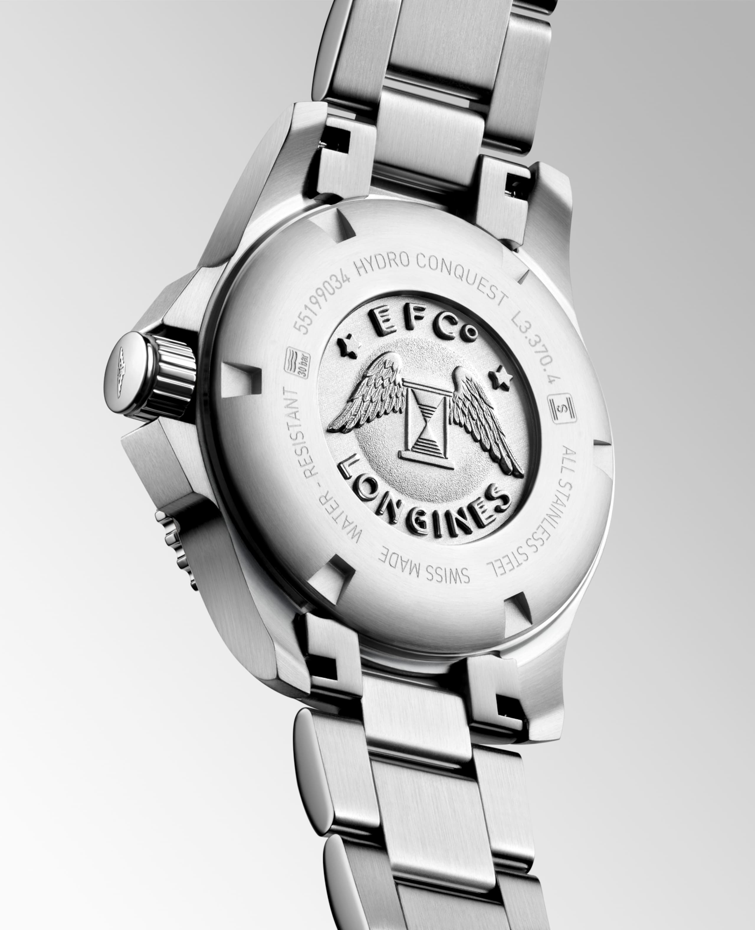 Longines HYDROCONQUEST quartz stainless steel and ceramic bezel Watch - L3.370.4.96.6