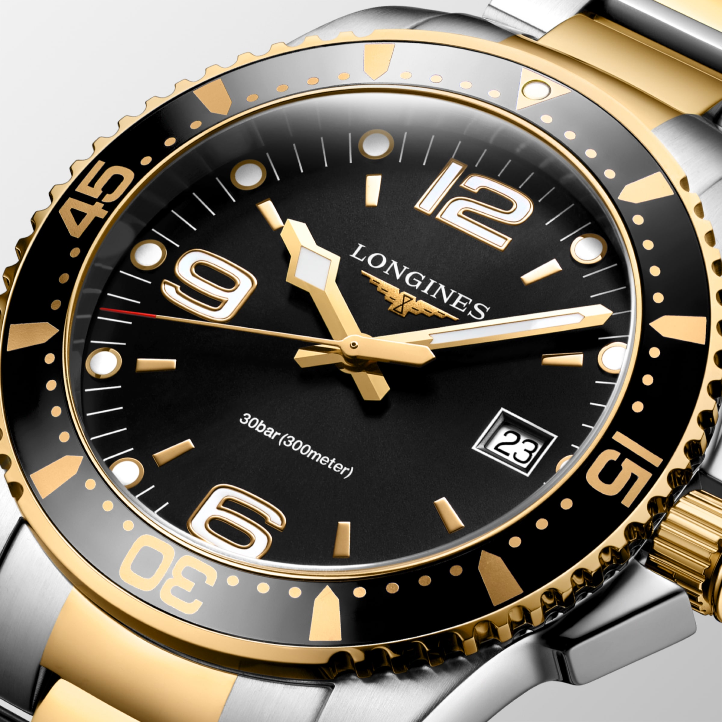 Longines HYDROCONQUEST Quartz Stainless steel and yellow PVD coating Watch - L3.740.3.56.7