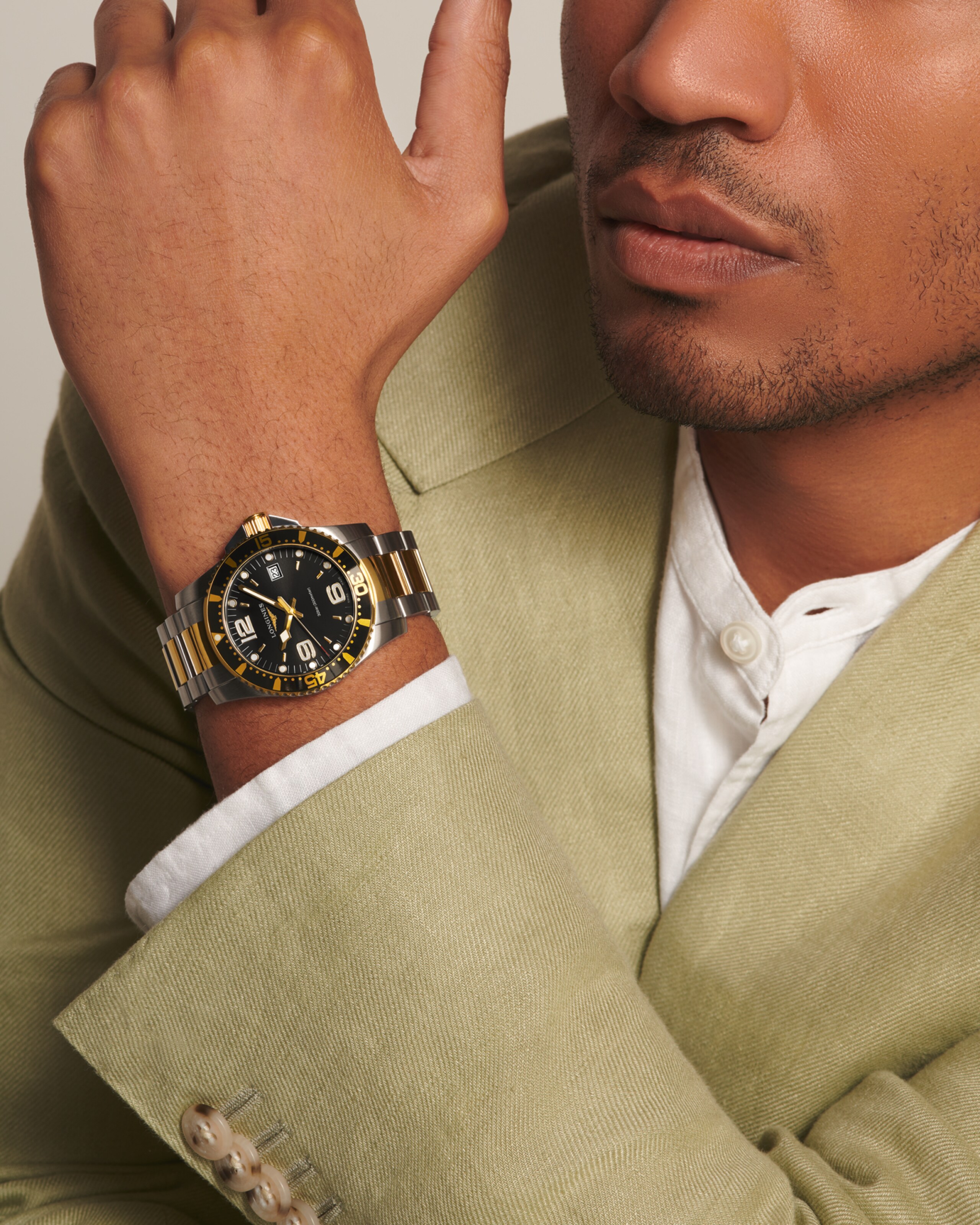 Longines HYDROCONQUEST quartz stainless steel and yellow pvd coating Watch - L3.740.3.56.7