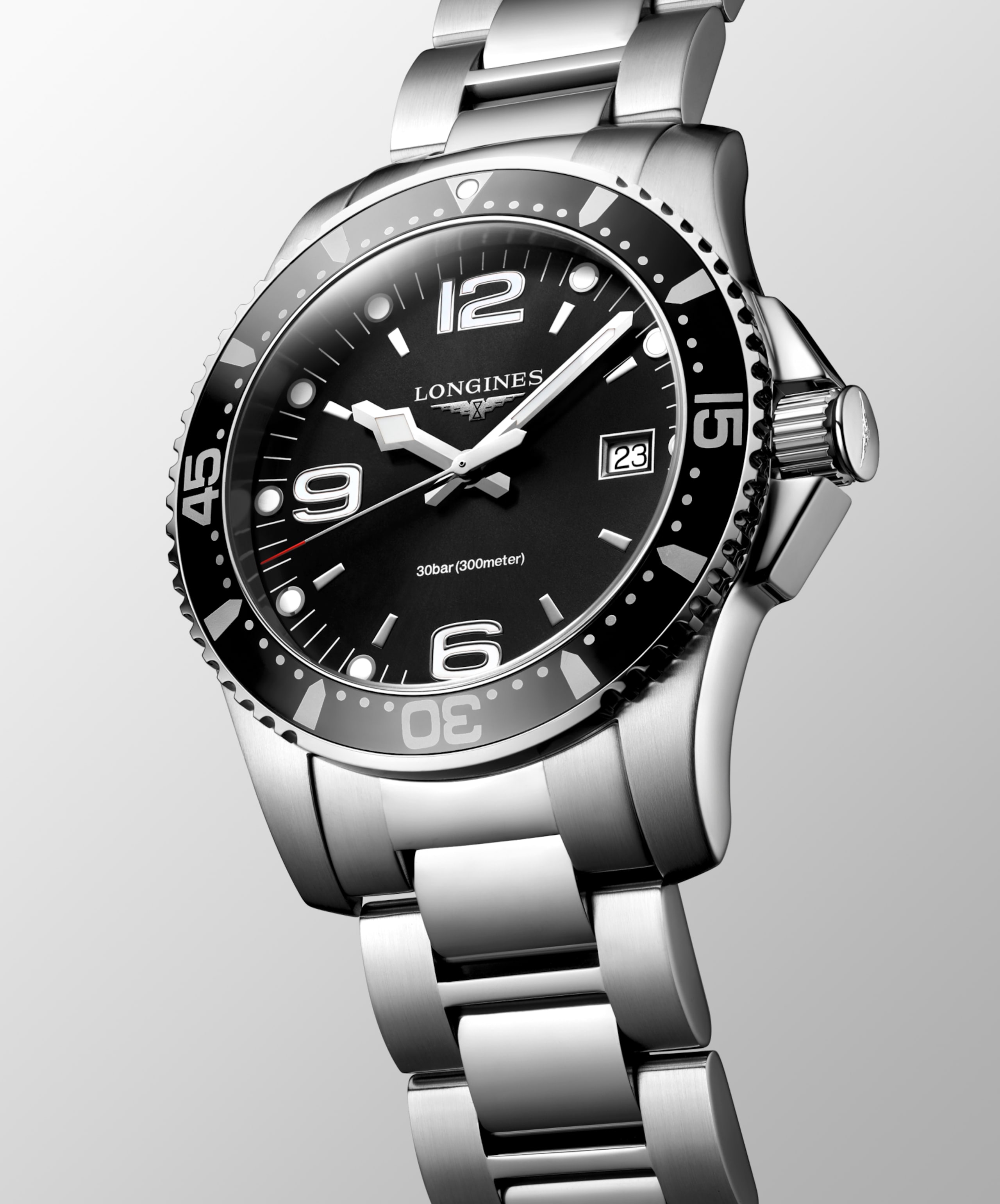 Longines HYDROCONQUEST quartz stainless steel Watch - L3.740.4.56.6