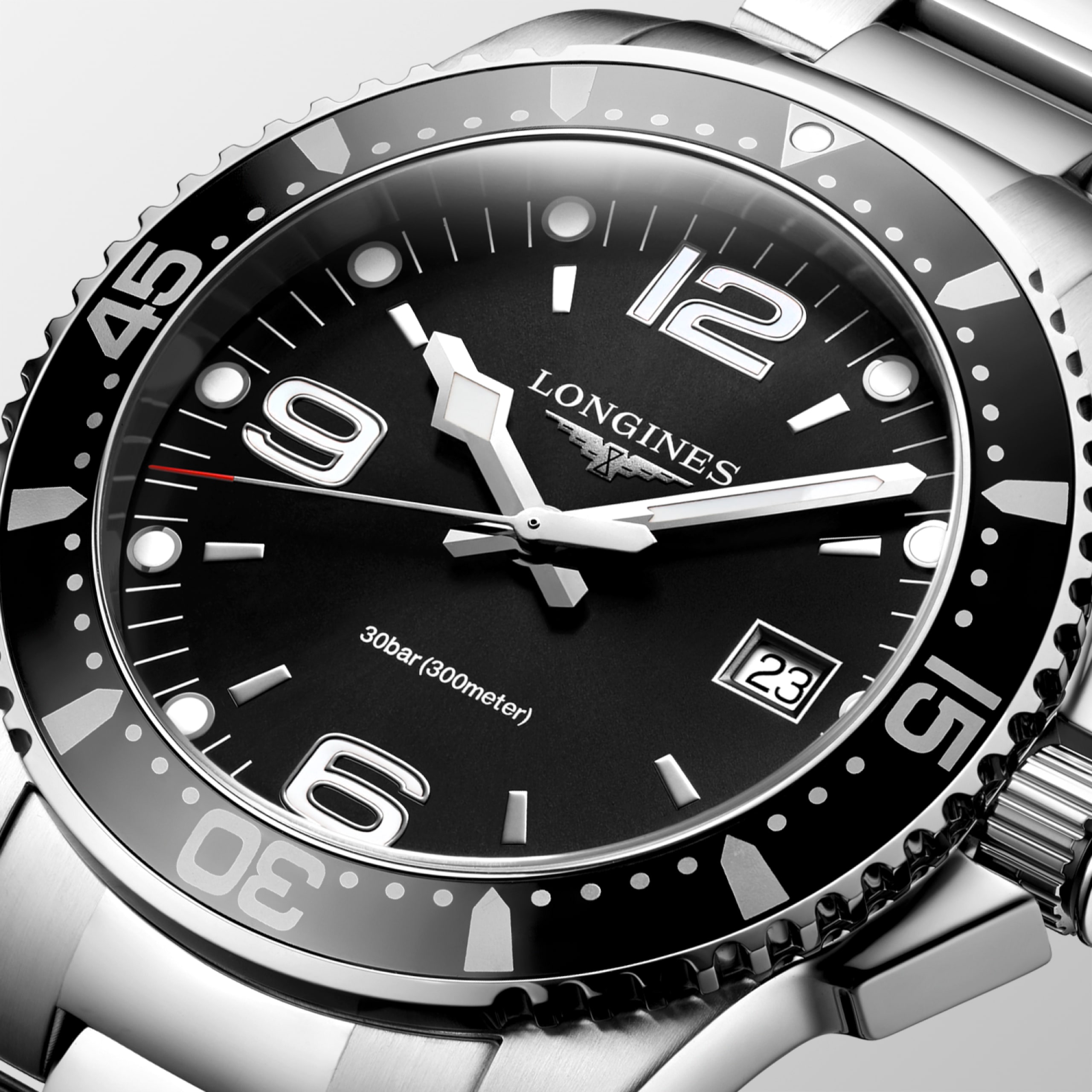Longines HYDROCONQUEST quartz stainless steel Watch - L3.740.4.56.6