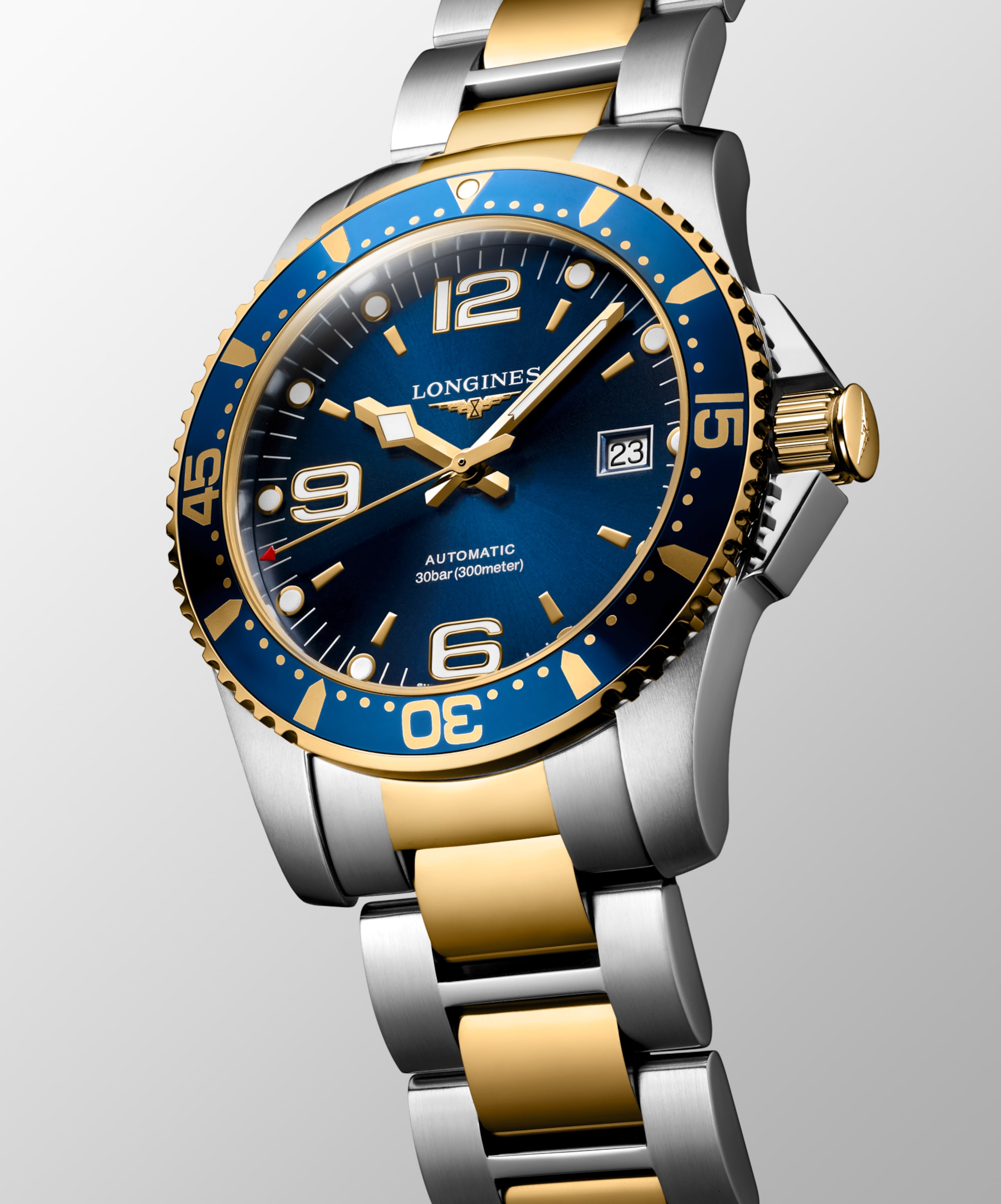 Longines HYDROCONQUEST automatic stainless steel and yellow pvd coating Watch - L3.742.3.96.7