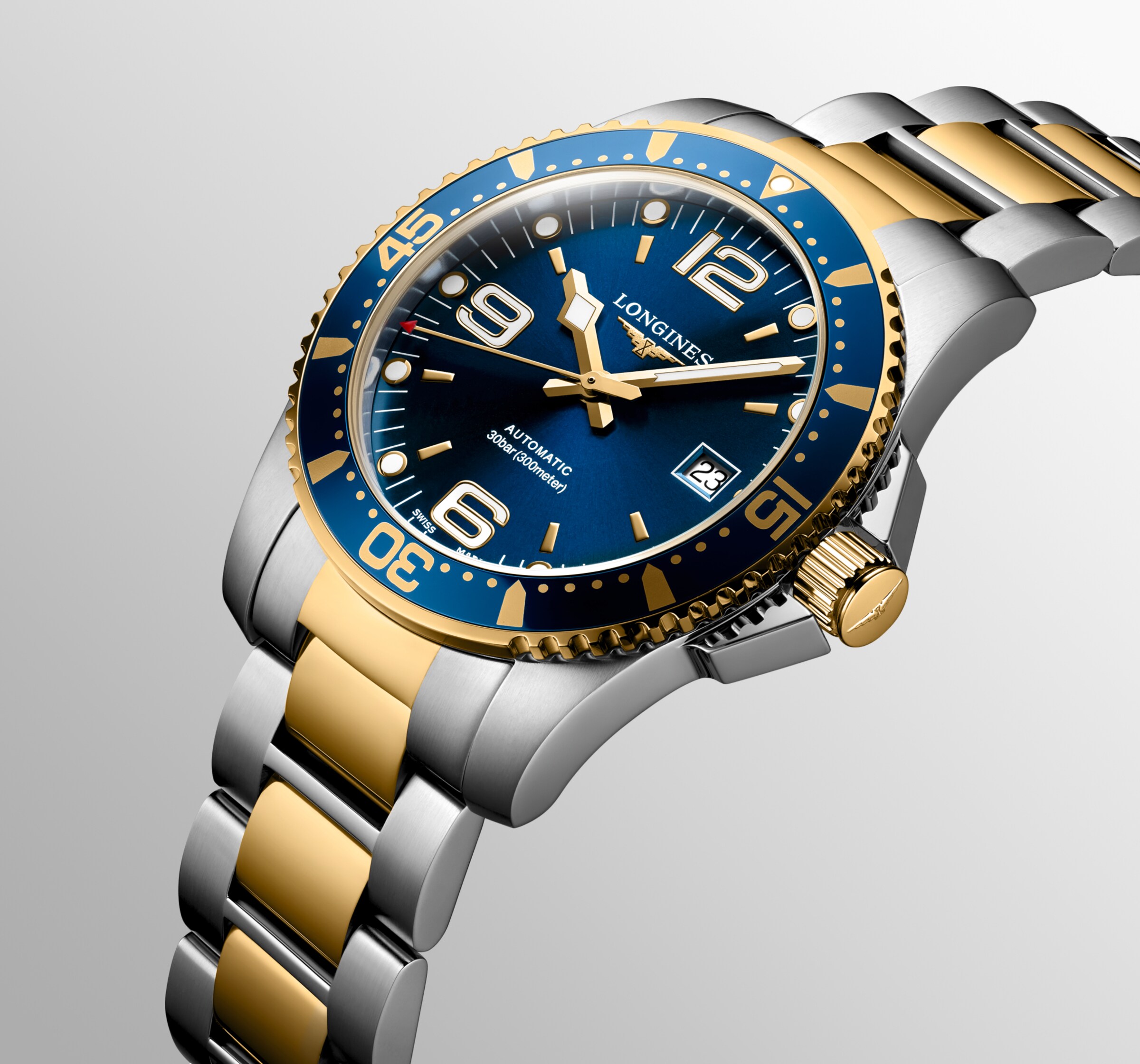 Longines HYDROCONQUEST Automatic Stainless steel and yellow PVD coating Watch - L3.742.3.96.7
