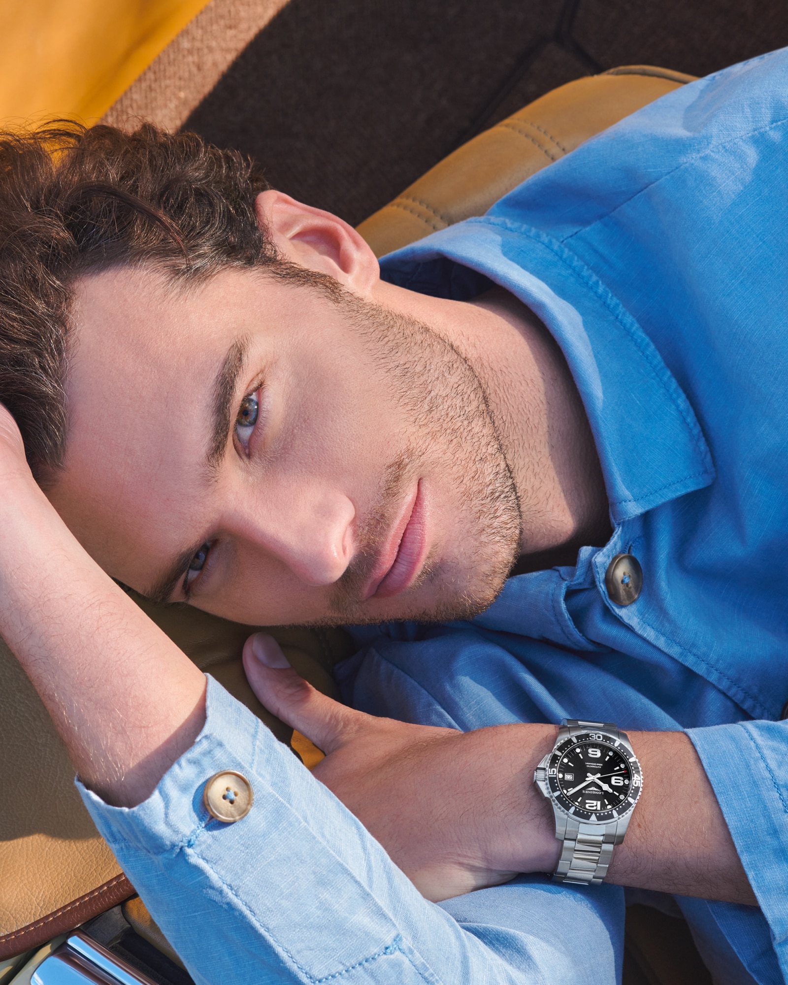 ハイドロコンクエスト 自動巻、ステンレススティール、ブラック