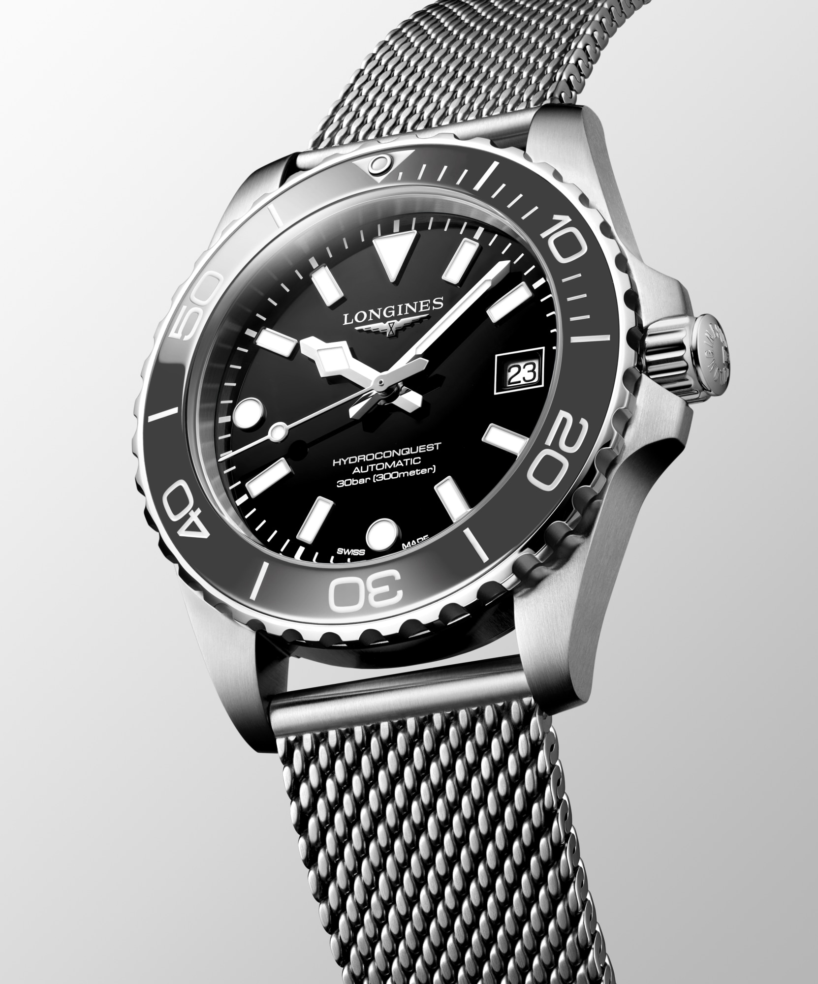 HYDROCONQUEST | Ø 39.00 mm, Black Lacquered Polished | L3.779.4