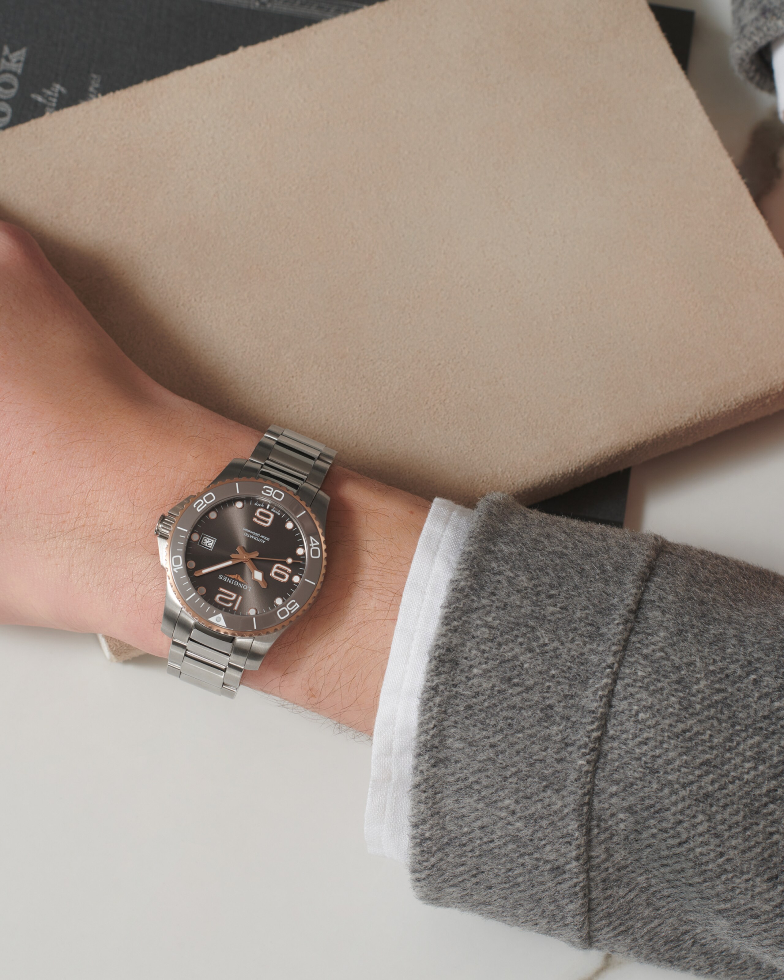 Longines HYDROCONQUEST automatico acciaio inossidabile e lunetta in ceramica Watch - L3.780.3.78.6