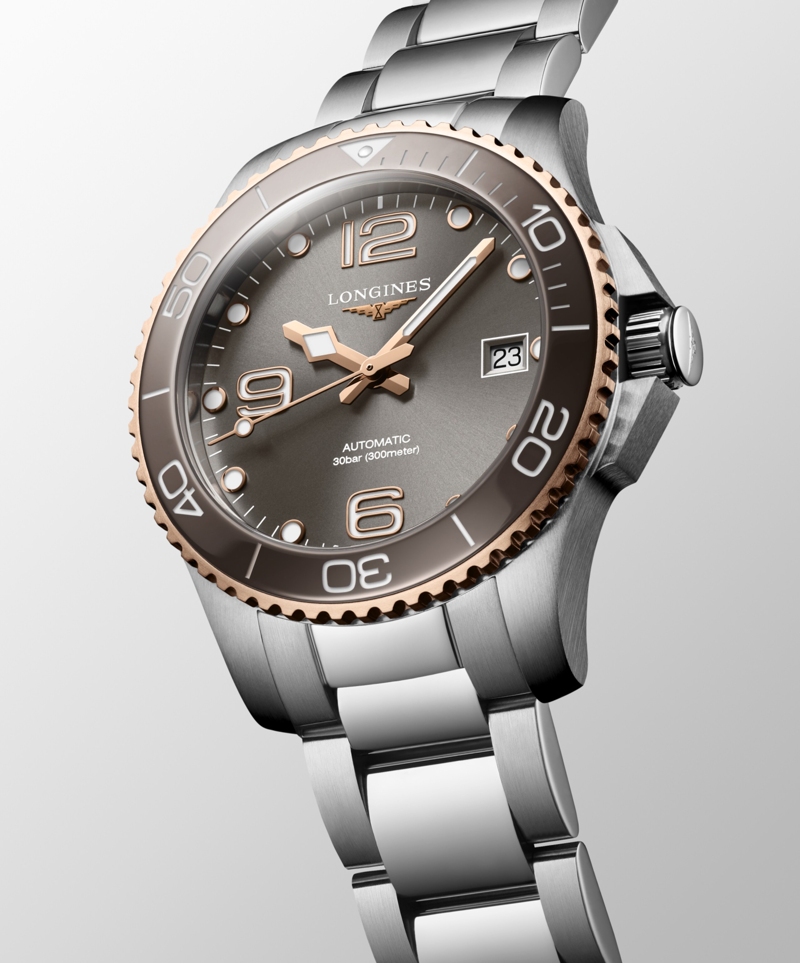 Longines HYDROCONQUEST automatico acciaio inossidabile e lunetta in ceramica Watch - L3.780.3.78.6