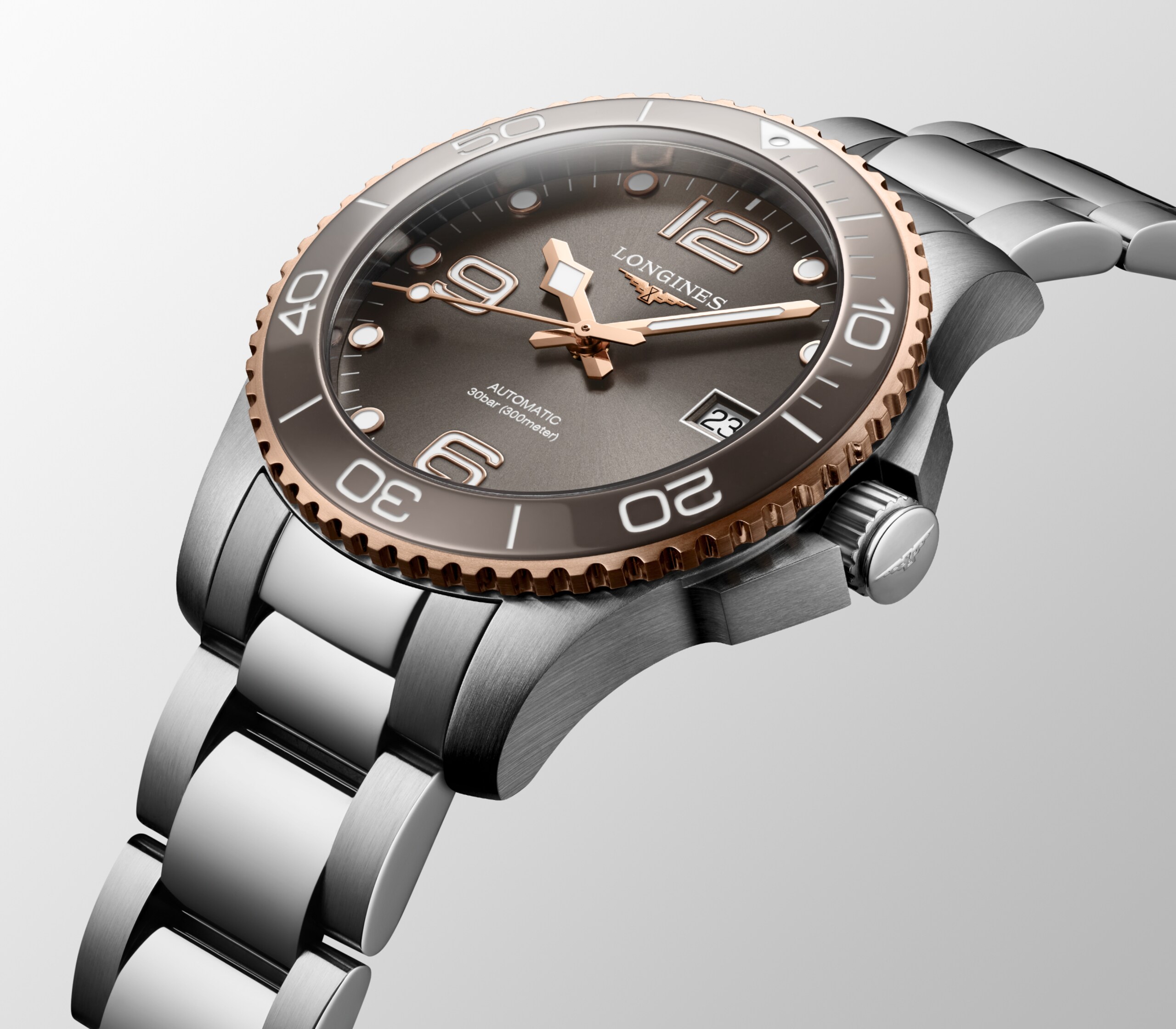 Longines HYDROCONQUEST automatico acciaio inossidabile e lunetta in ceramica Watch - L3.780.3.78.6