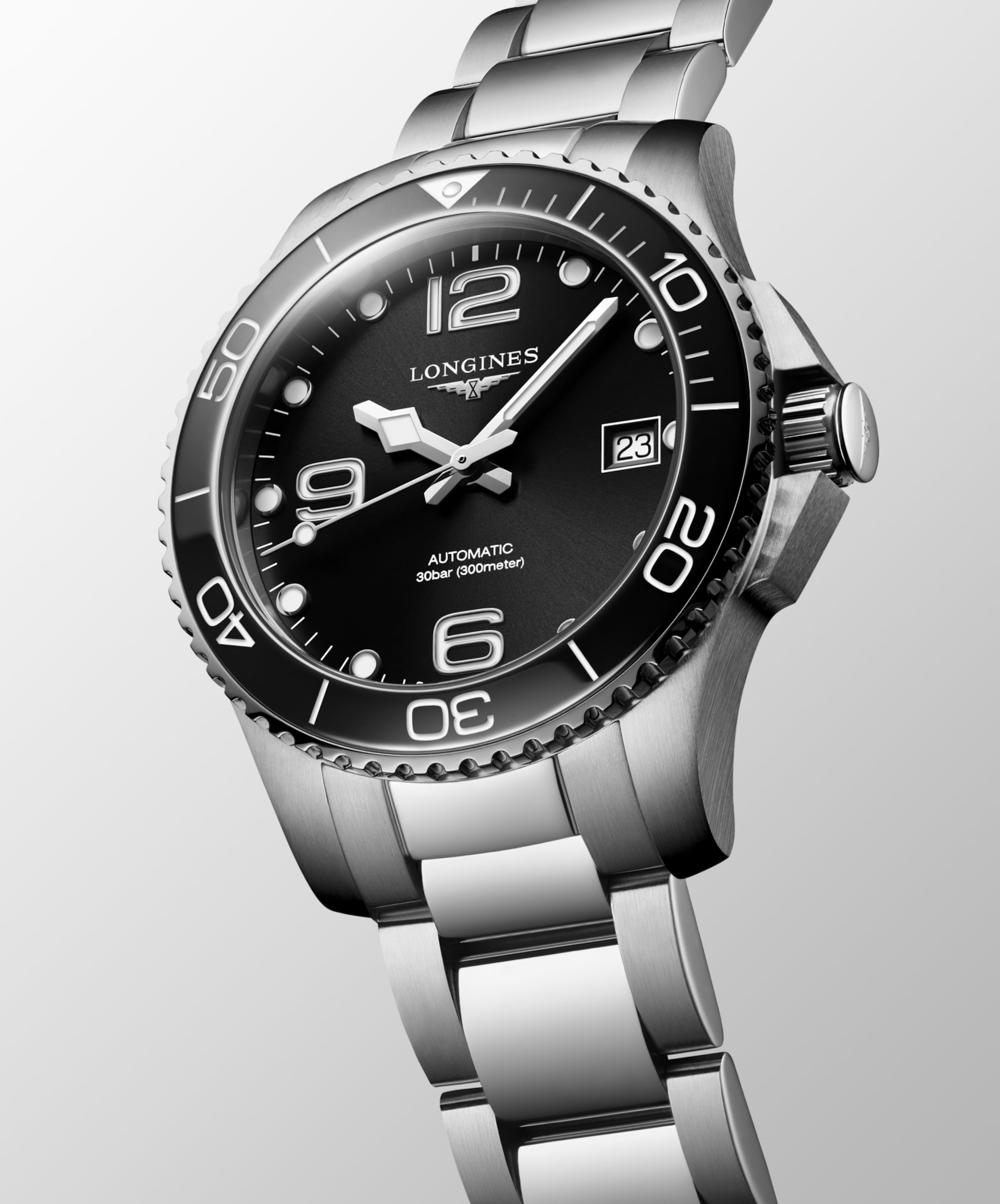 Longines HYDROCONQUEST Automatic Stainless steel and ceramic bezel Watch - L3.780.4.56.6