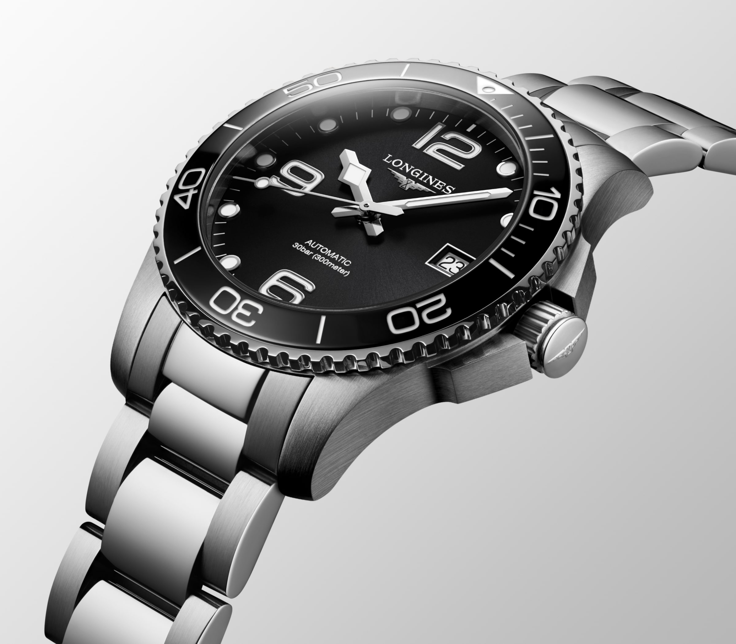 Longines HYDROCONQUEST Automatic Stainless steel and ceramic bezel Watch - L3.780.4.56.6