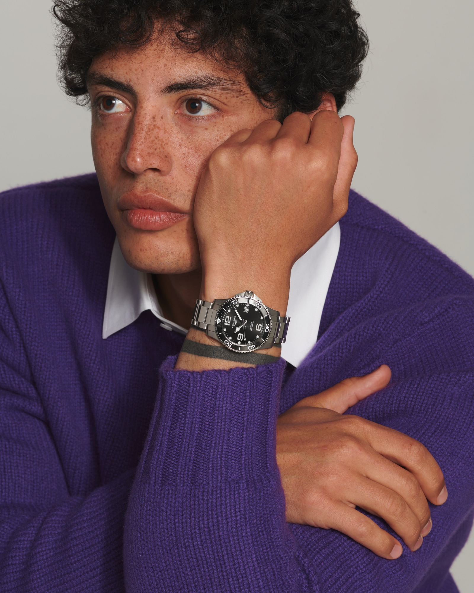 ハイドロコンクエスト 自動巻、ステンレススティールとセラミック