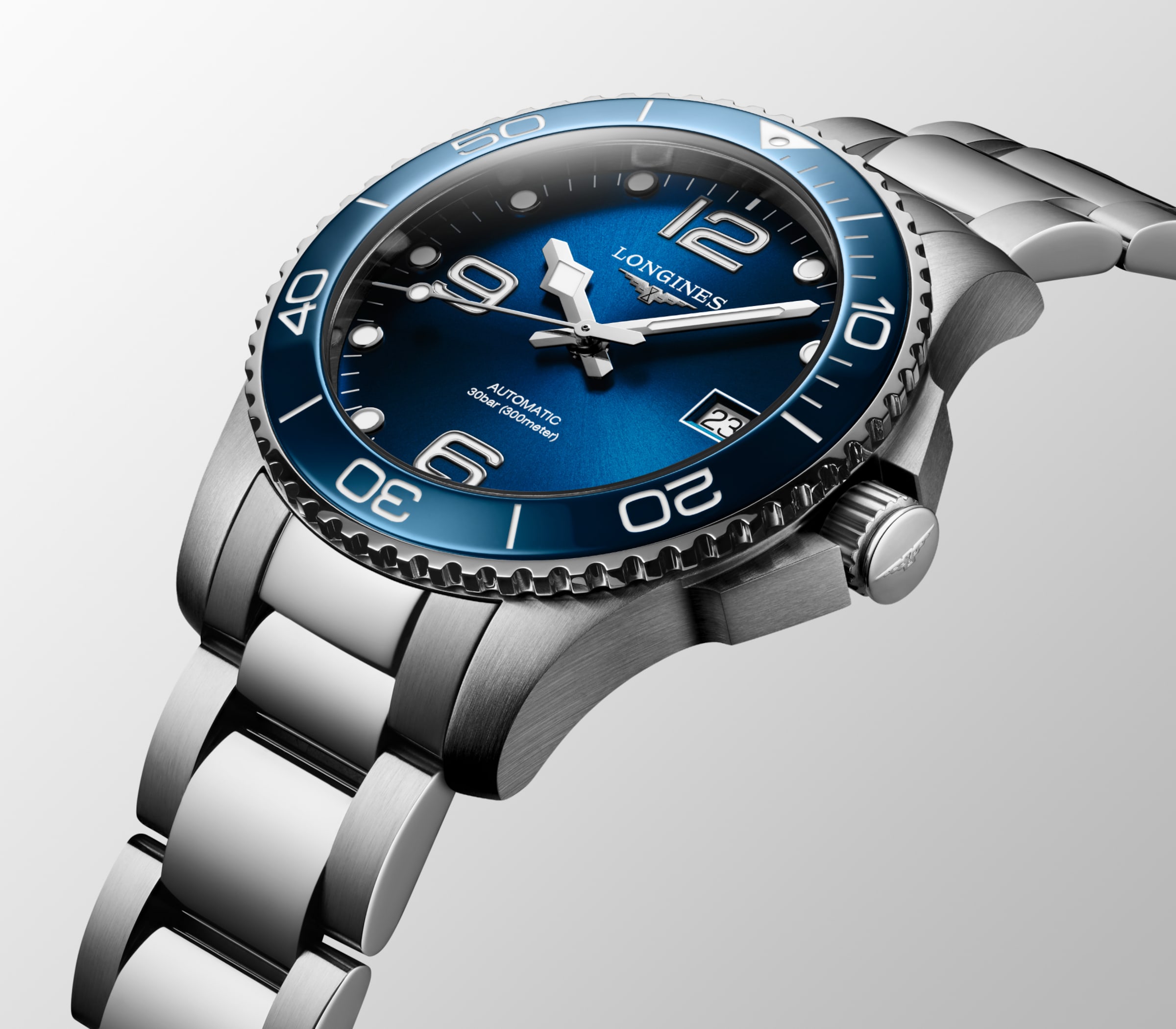 Longines HYDROCONQUEST Automatic Stainless steel and ceramic bezel Watch - L3.780.4.96.6