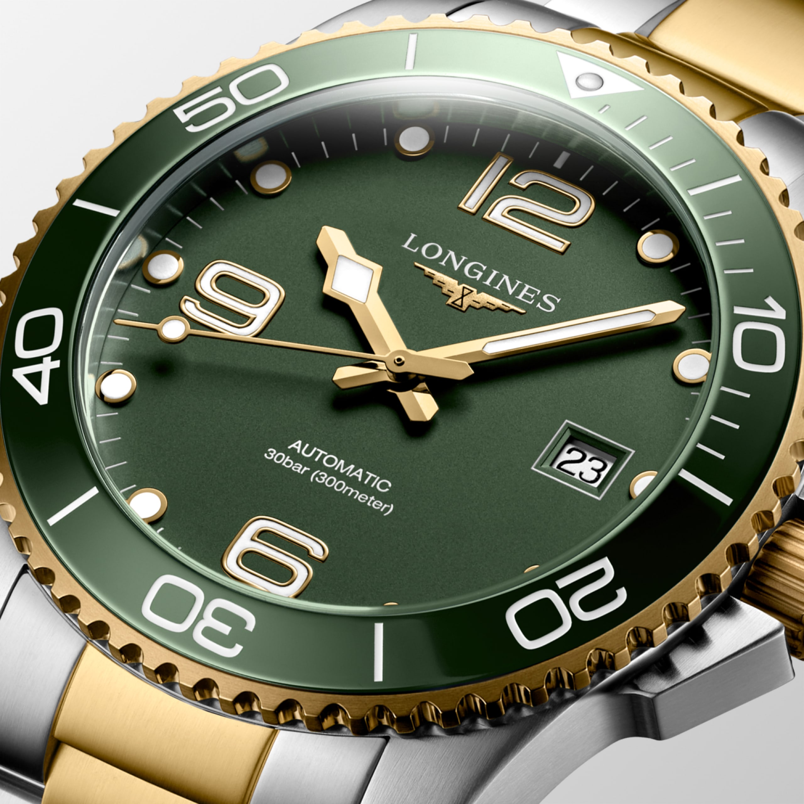 Longines HYDROCONQUEST automatic stainless steel and ceramic bezel Watch - L3.781.3.06.7