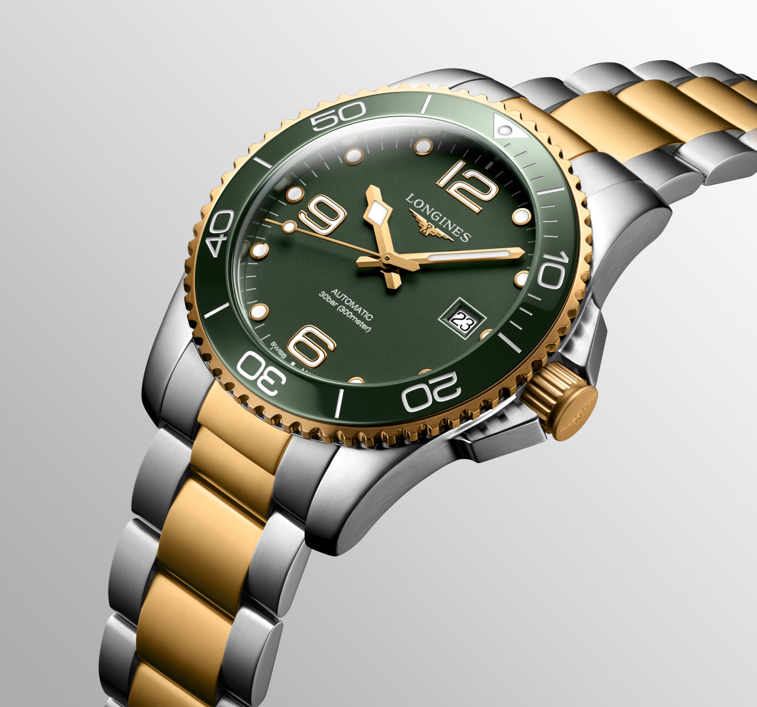 Longines HYDROCONQUEST automatic stainless steel and ceramic bezel Watch - L3.781.3.06.7