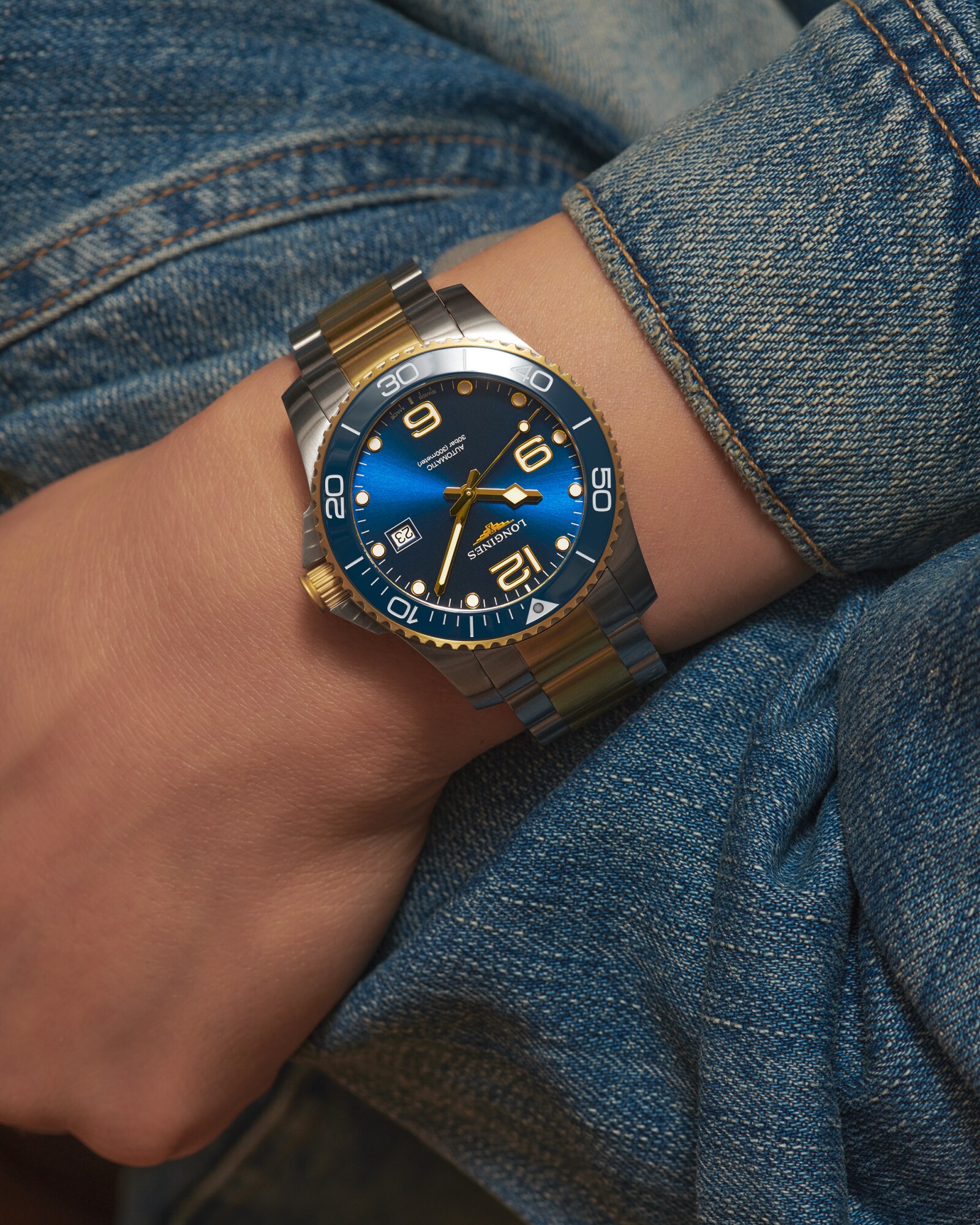 ハイドロコンクエスト 自動巻、ステンレススティールとセラミック