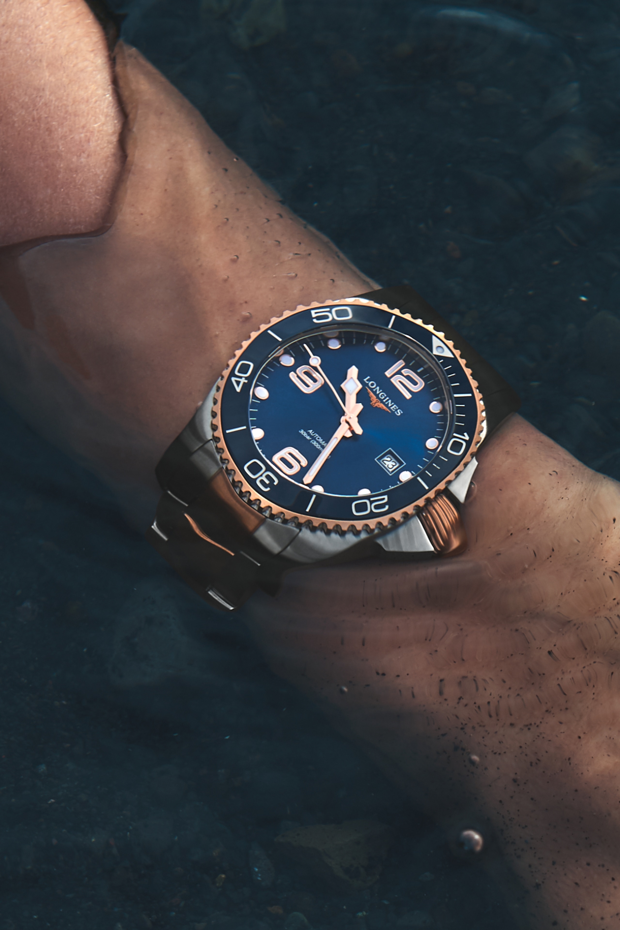 Longines HYDROCONQUEST automatico acciaio inossidabile e lunetta in ceramica Watch - L3.781.3.98.7