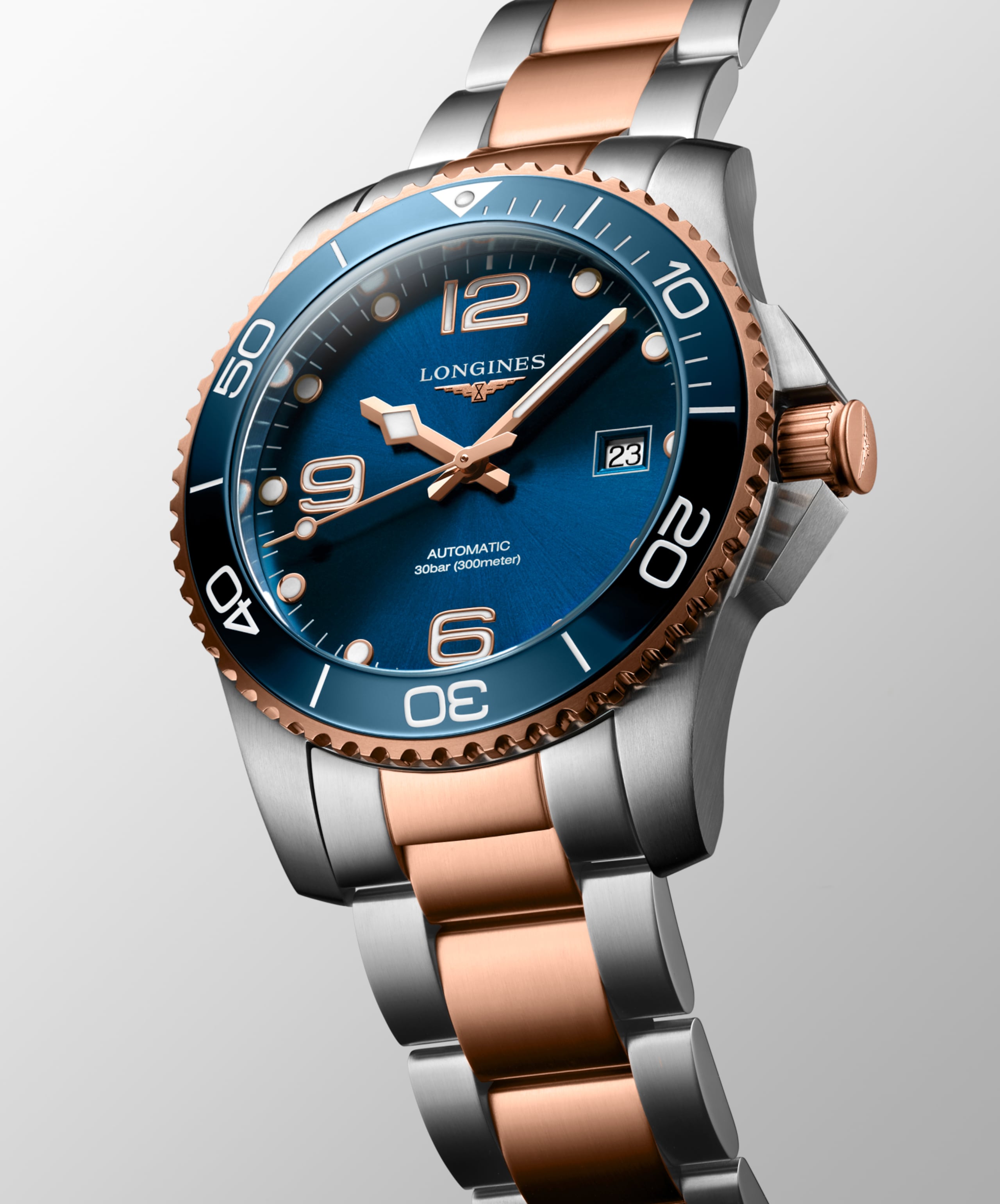 Longines HYDROCONQUEST automatico acciaio inossidabile e lunetta in ceramica Watch - L3.781.3.98.7