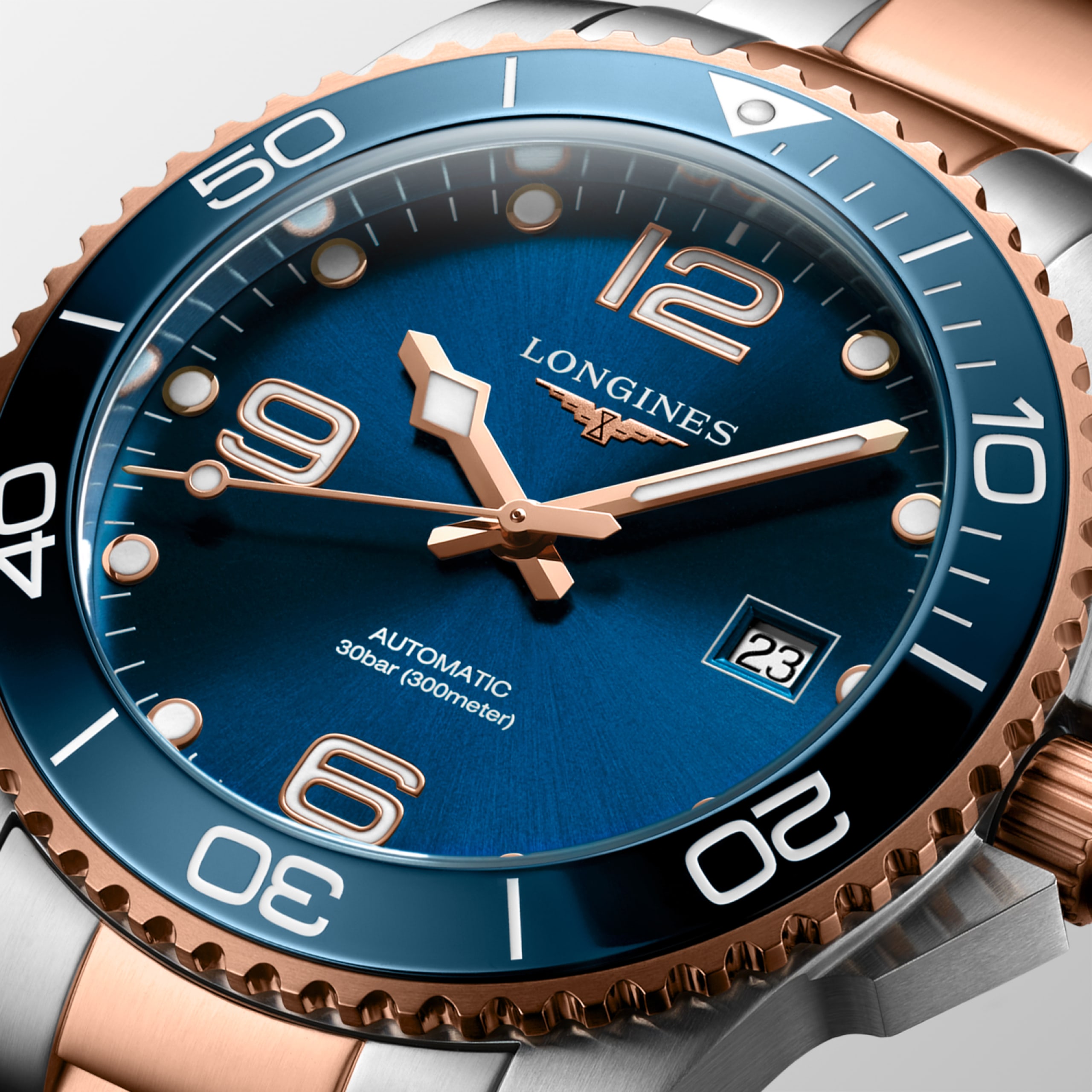 Longines HYDROCONQUEST automatico acciaio inossidabile e lunetta in ceramica Watch - L3.781.3.98.7