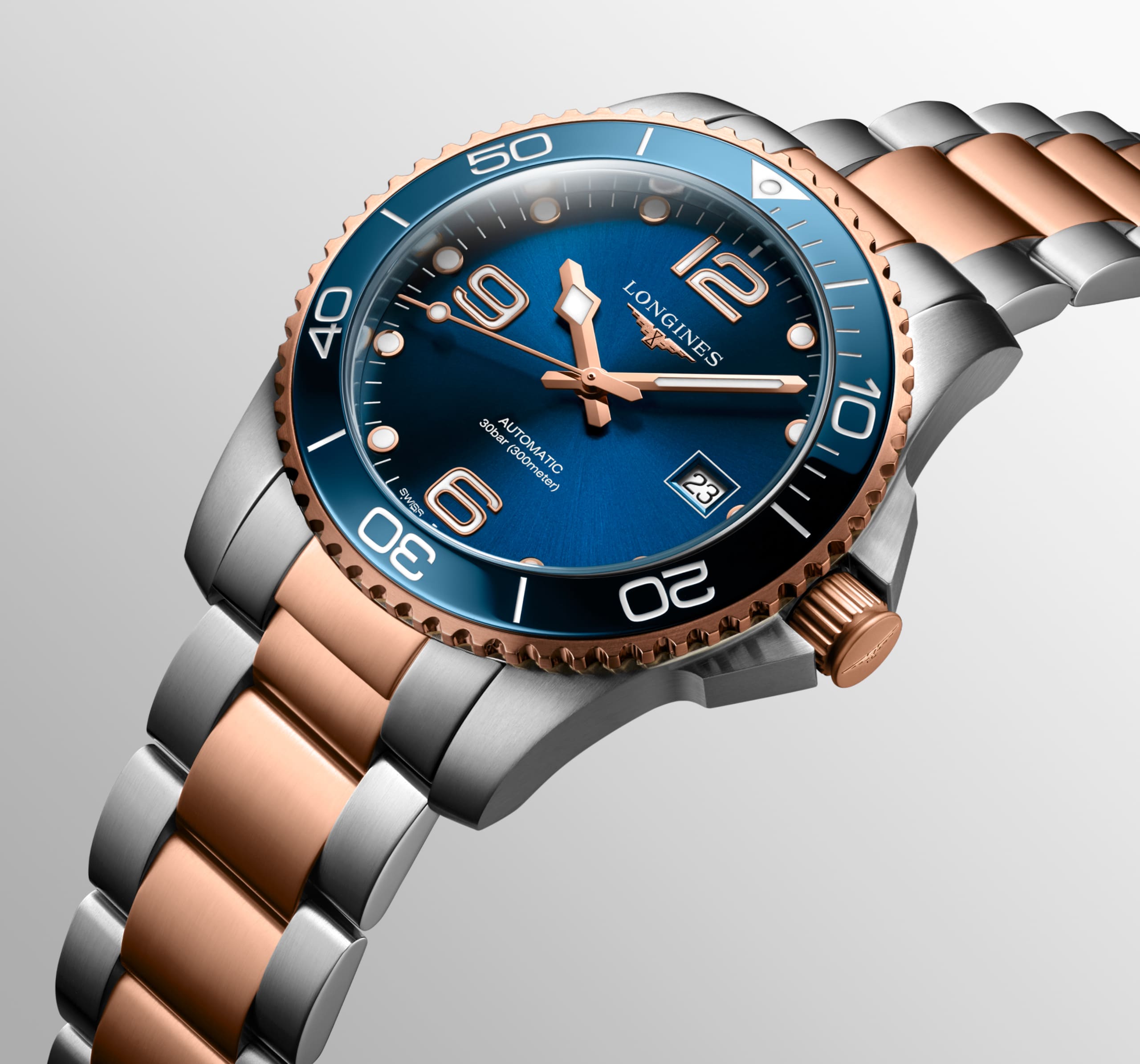 Longines HYDROCONQUEST automatico acciaio inossidabile e lunetta in ceramica Watch - L3.781.3.98.7