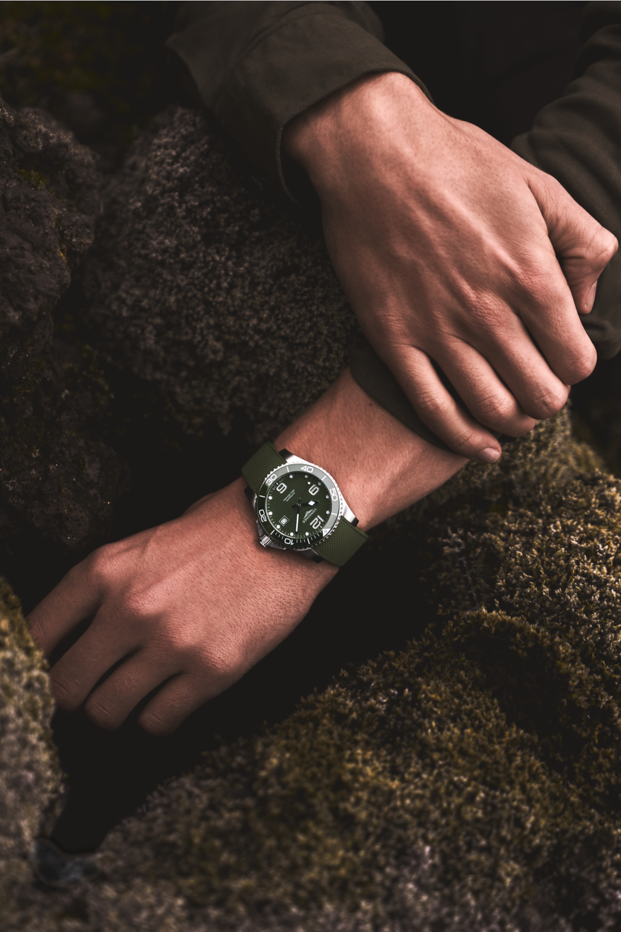 Longines HYDROCONQUEST automático aço inoxidável e luneta em cerâmica Watch - L3.781.4.06.9