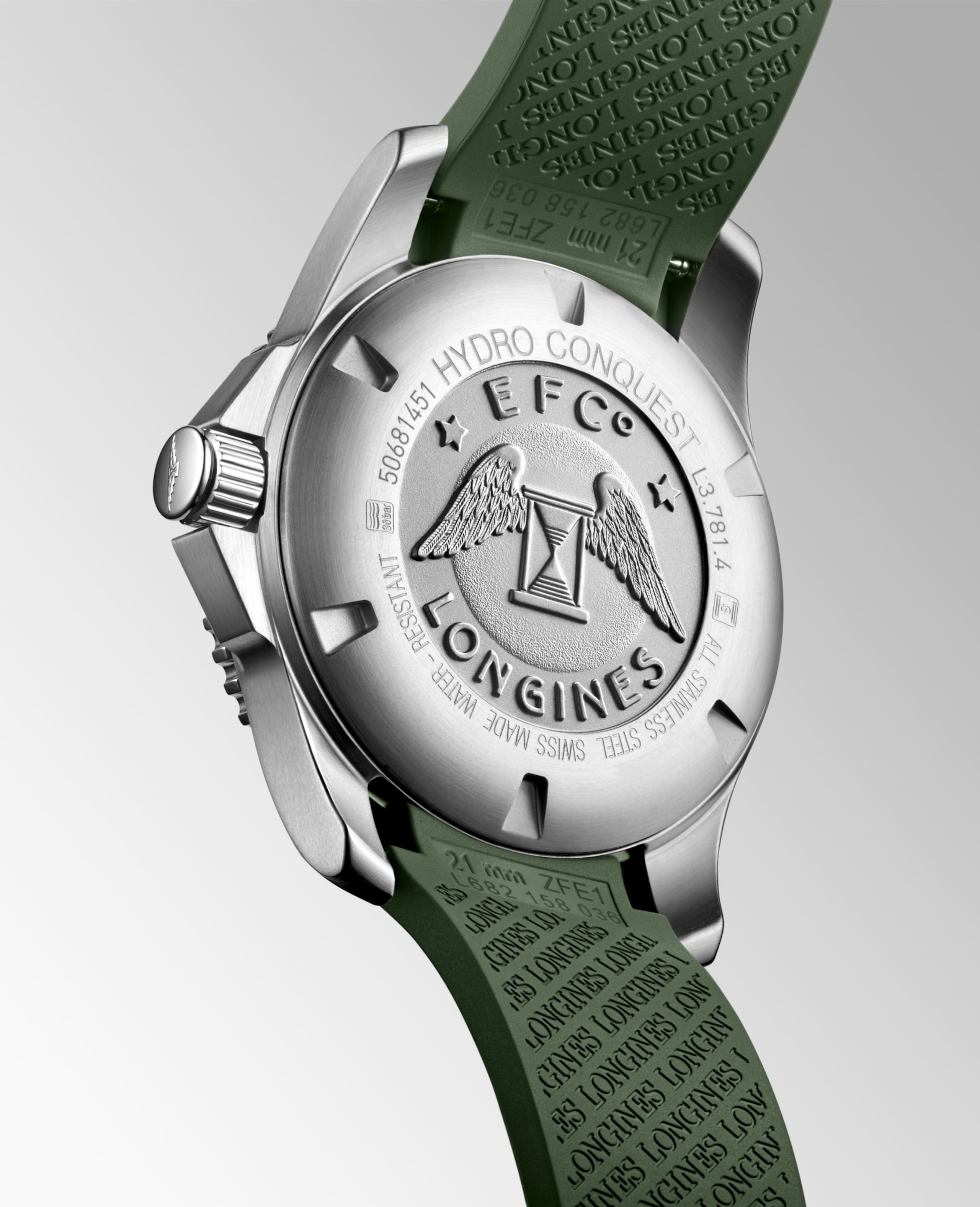 Longines HYDROCONQUEST automático aço inoxidável e luneta em cerâmica Watch - L3.781.4.06.9