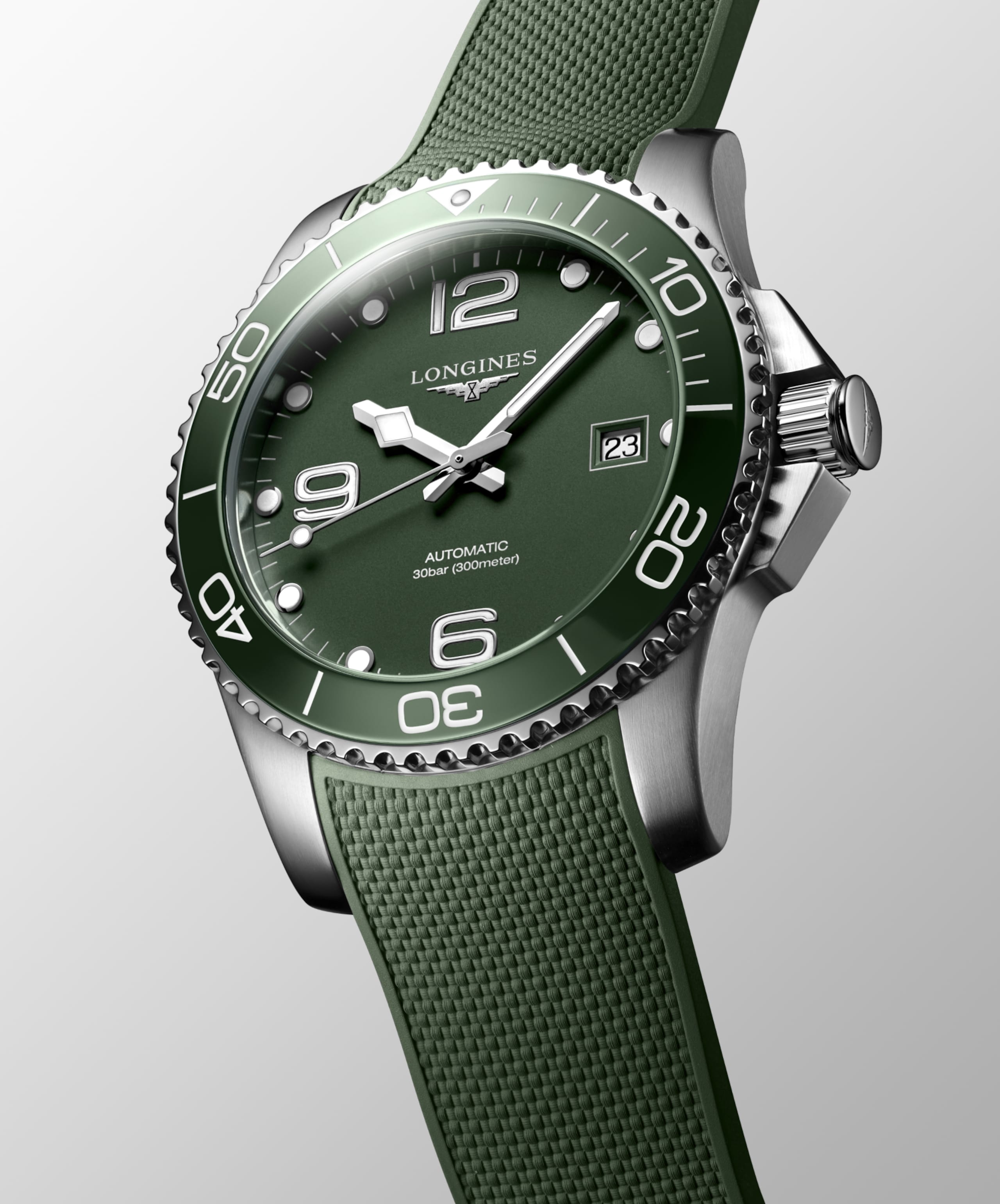 Longines HYDROCONQUEST automático aço inoxidável e luneta em cerâmica Watch - L3.781.4.06.9