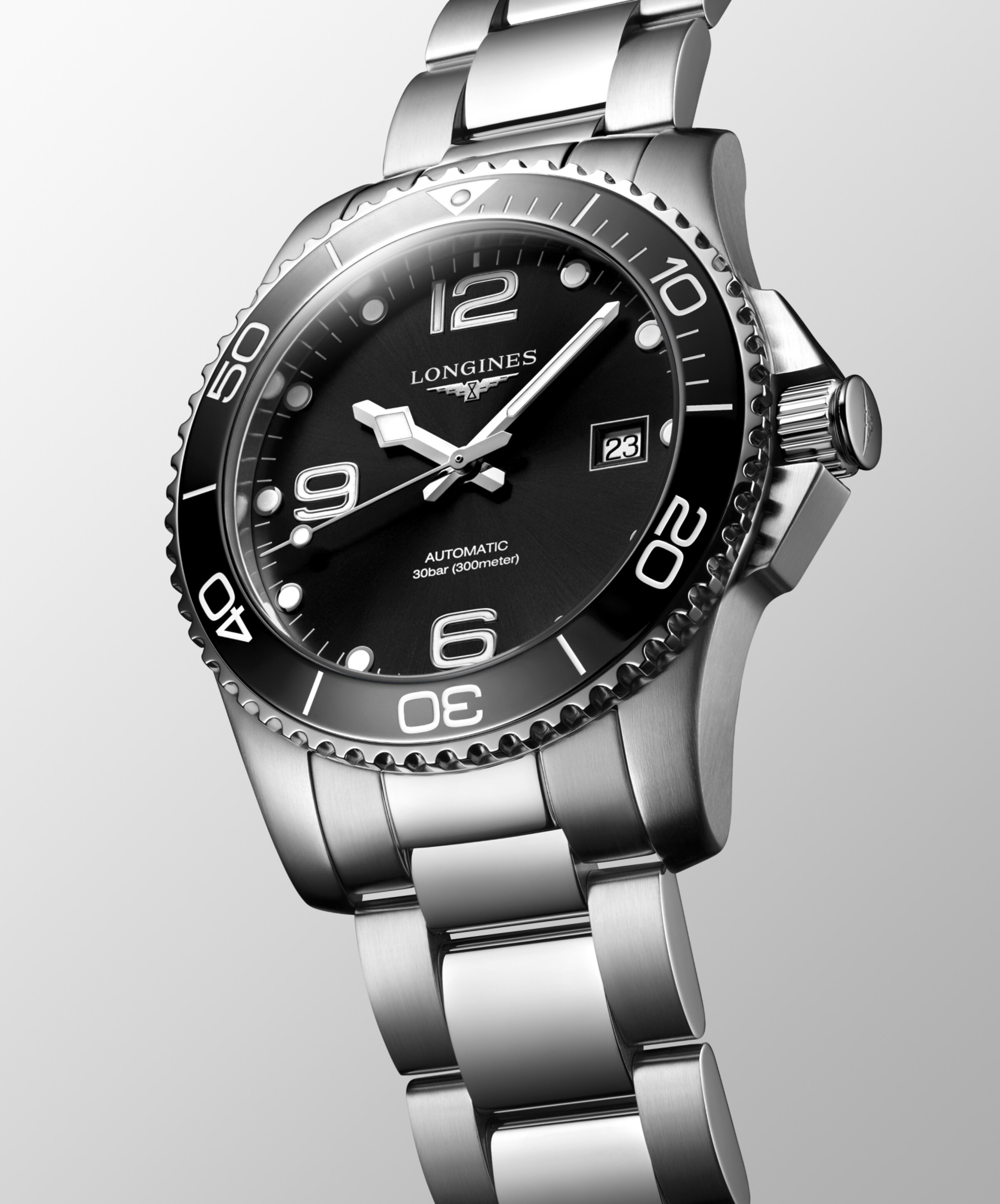 Longines HYDROCONQUEST Automatic Stainless steel and ceramic bezel Watch - L3.781.4.56.6