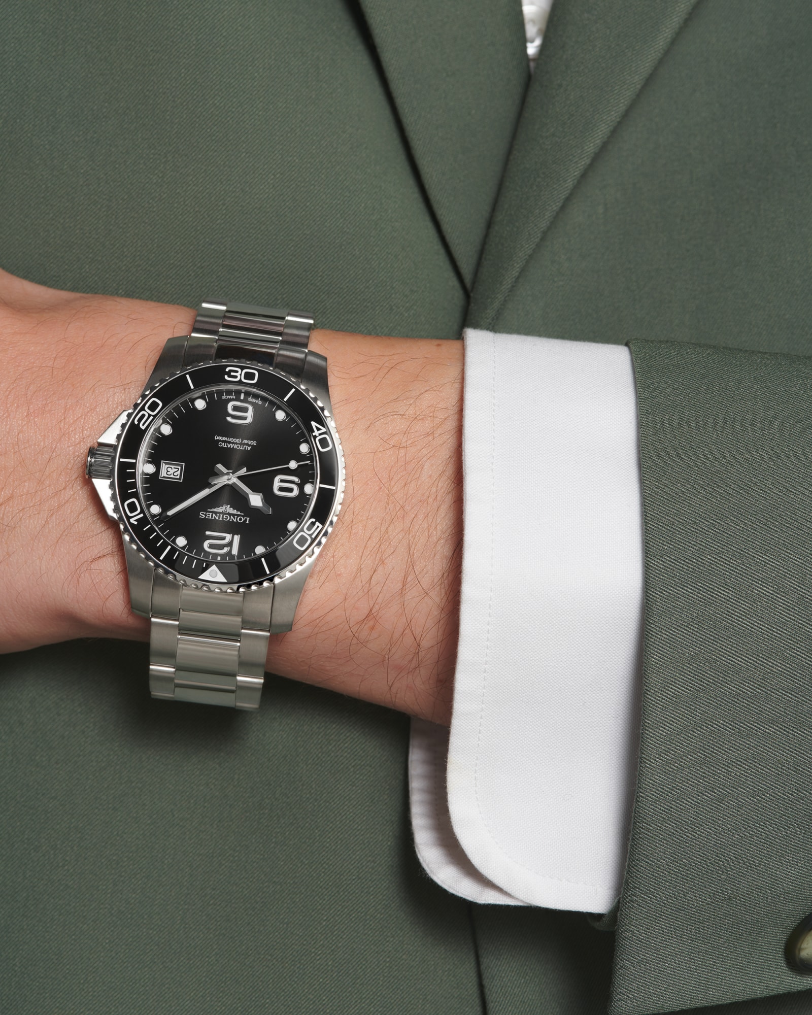 ハイドロコンクエスト 自動巻、ステンレススティールとセラミック