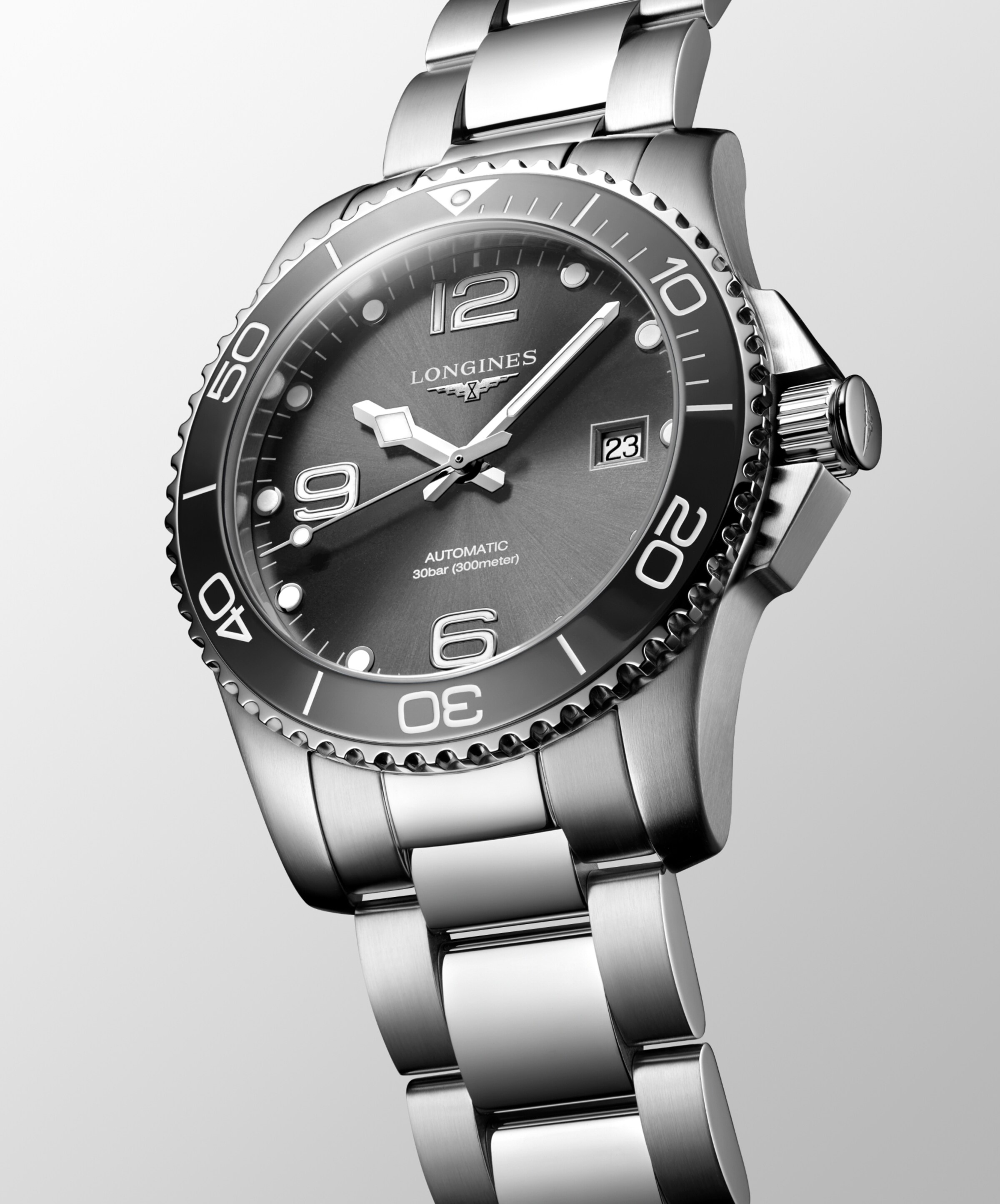 Longines HYDROCONQUEST Automatic Stainless steel and ceramic bezel Watch - L3.781.4.76.6