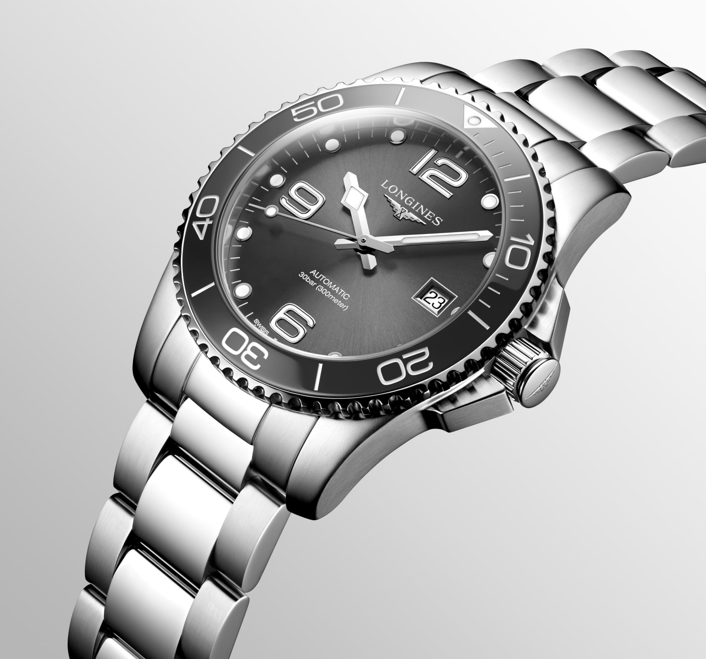 Longines HYDROCONQUEST Automatic Stainless steel and ceramic bezel Watch - L3.781.4.76.6