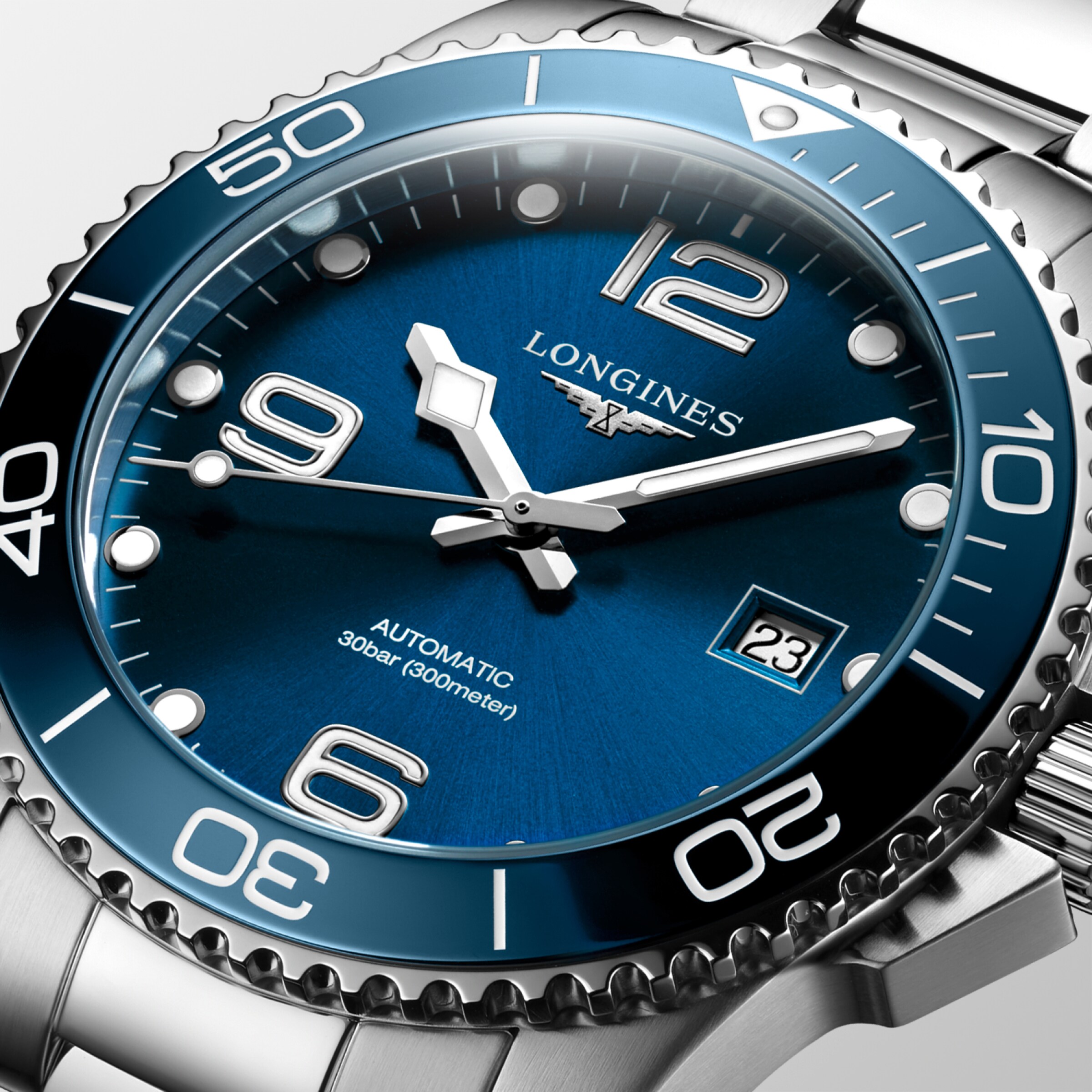 Longines HYDROCONQUEST Automatic Stainless steel and ceramic bezel Watch - L3.781.4.96.6