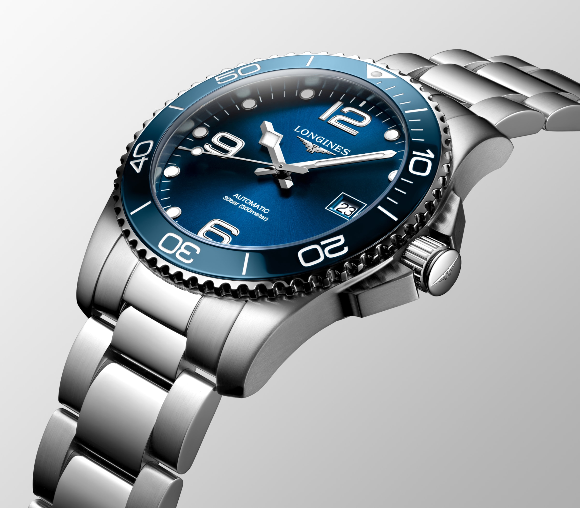 Longines HYDROCONQUEST Automatic Stainless steel and ceramic bezel Watch - L3.781.4.96.6