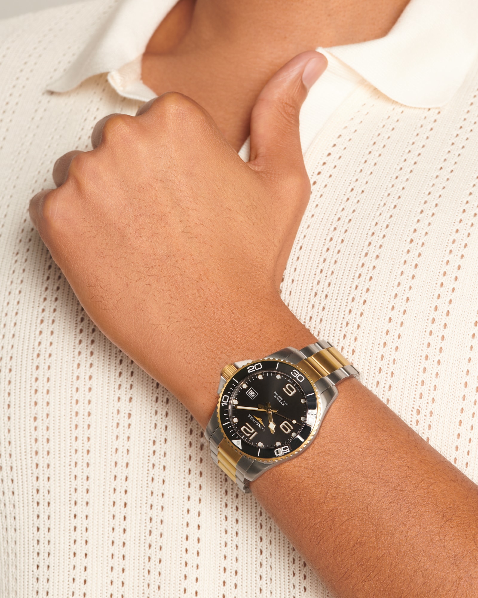 HYDROCONQUEST Automatic, Stainless Steel And Ceramic Bezel, Sunray