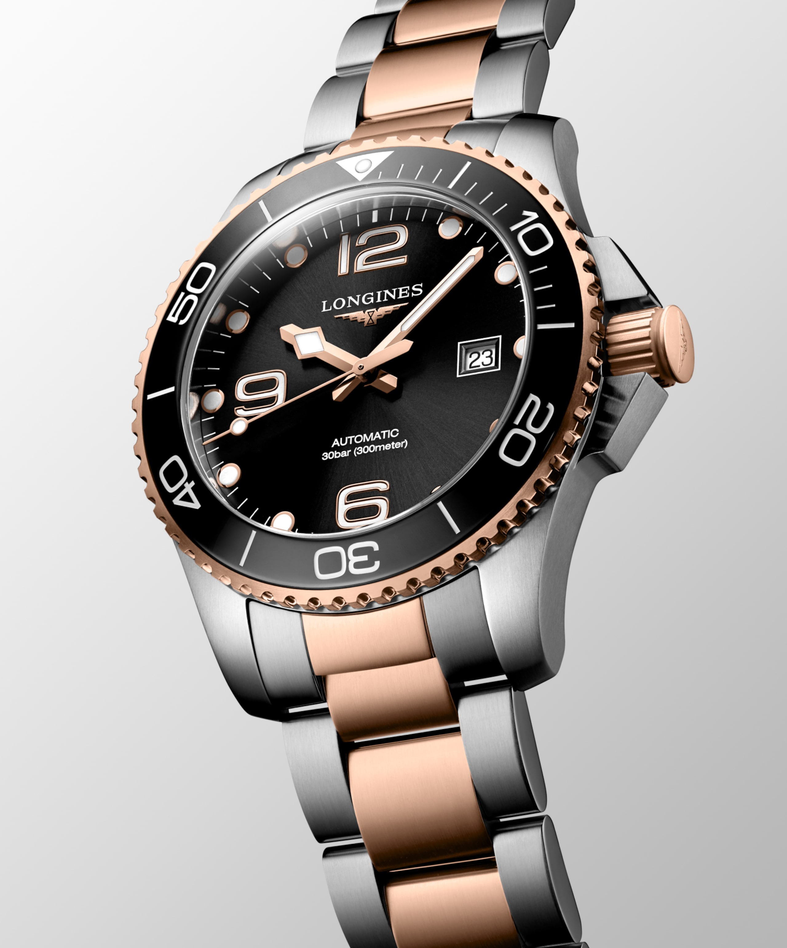 Longines HYDROCONQUEST automatique acier inoxydable et lunette en céramique Watch - L3.782.3.58.7