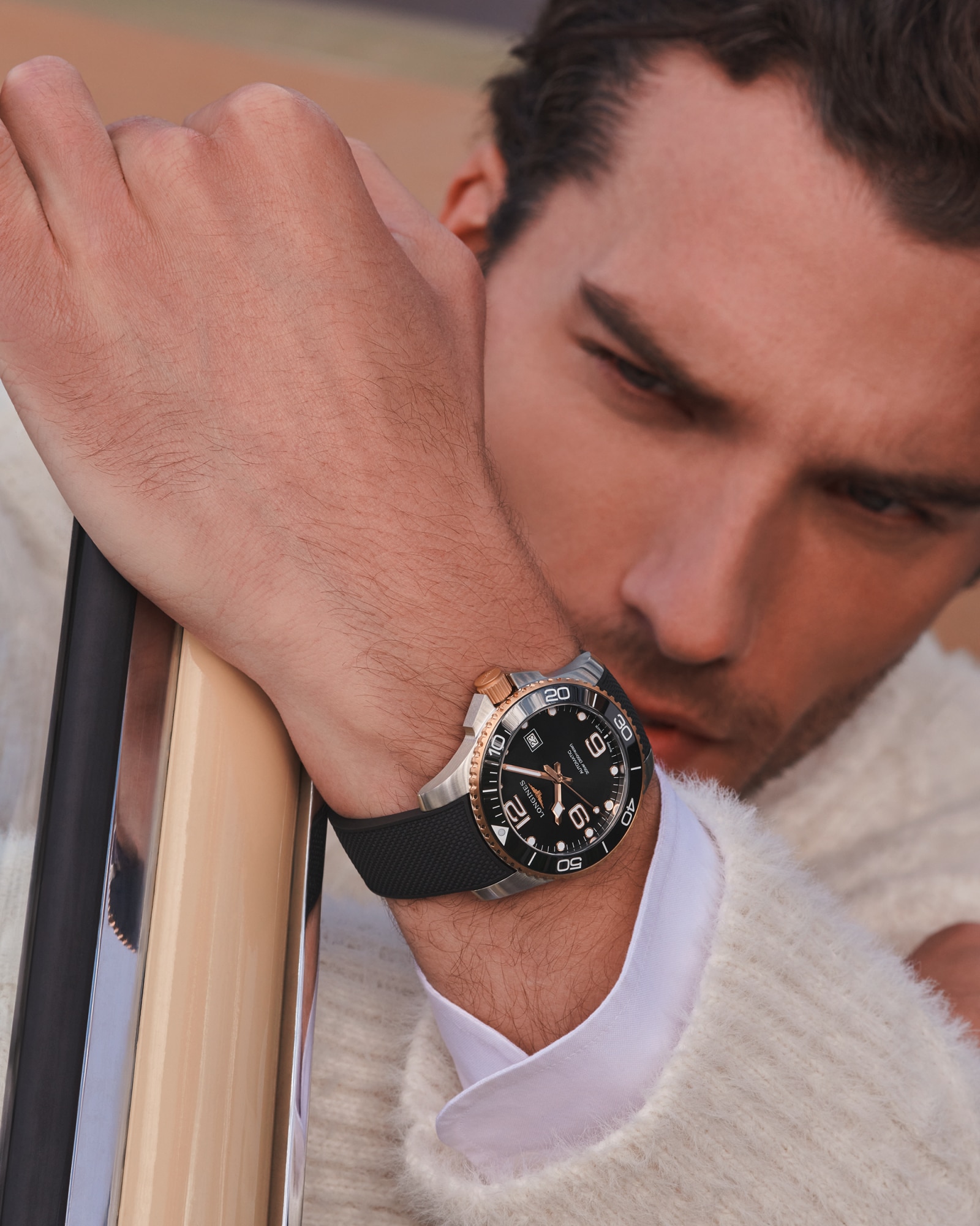 LONGINES HydroConquest 自動巻き時計 HYDROCONQUEST Automatik, Edelstahl Und Keramik Lünette, Blau Mit