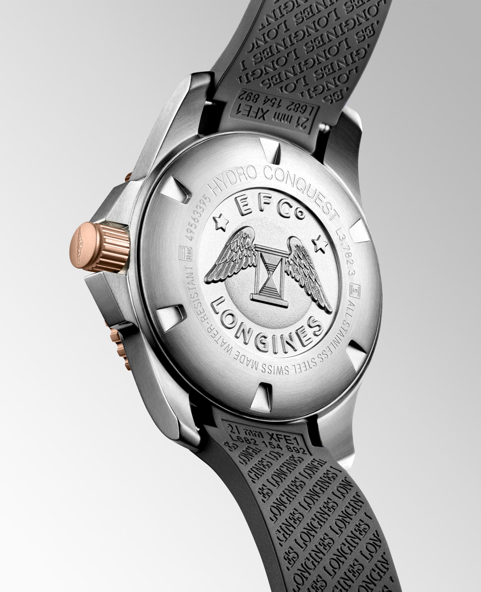 深海征服者系列| Ø 43.00 mm, 灰色太陽放射線紋裝飾| L3.782.3.78.9