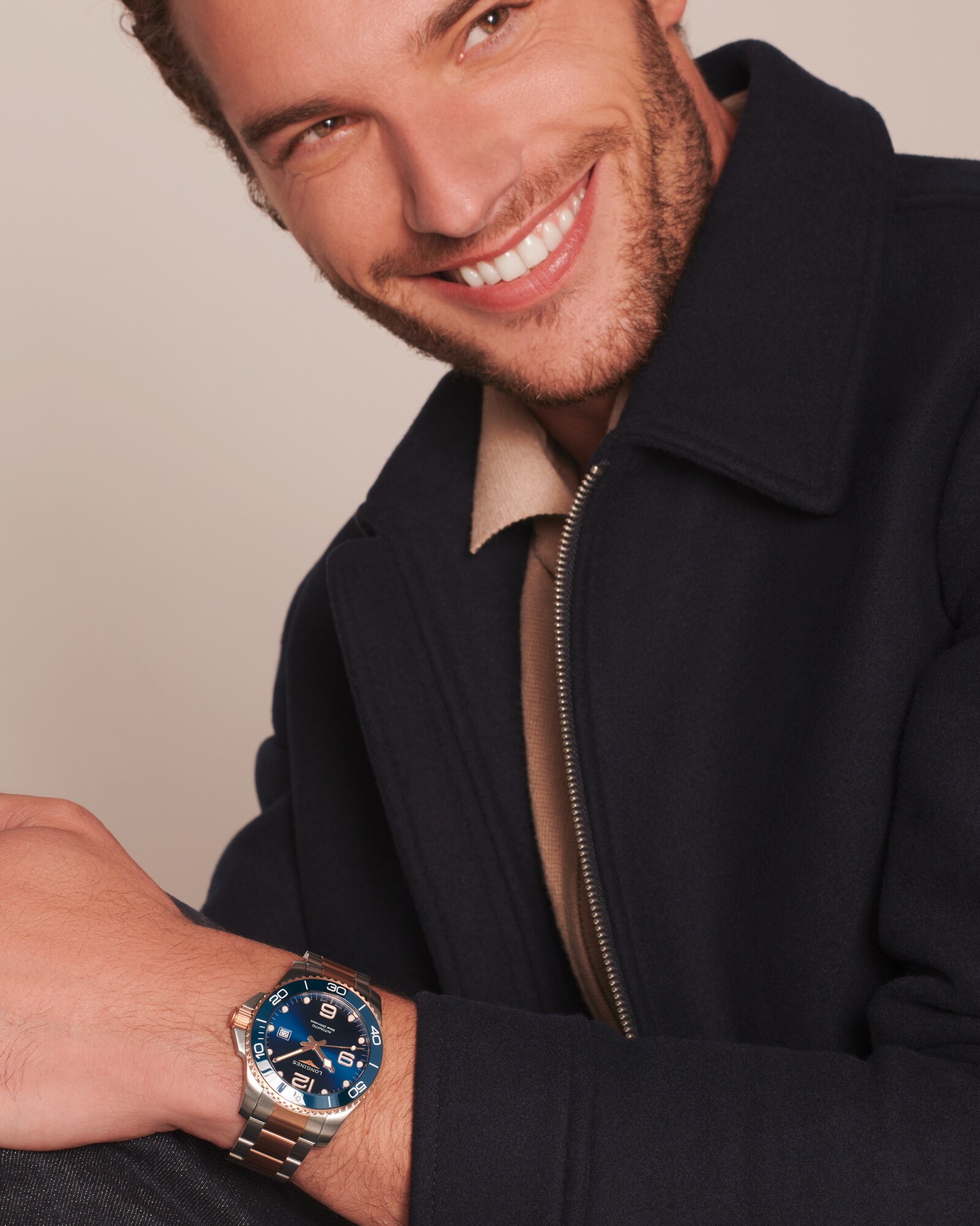 HYDROCONQUEST Automatic, Stainless Steel And Ceramic Bezel, Sunray