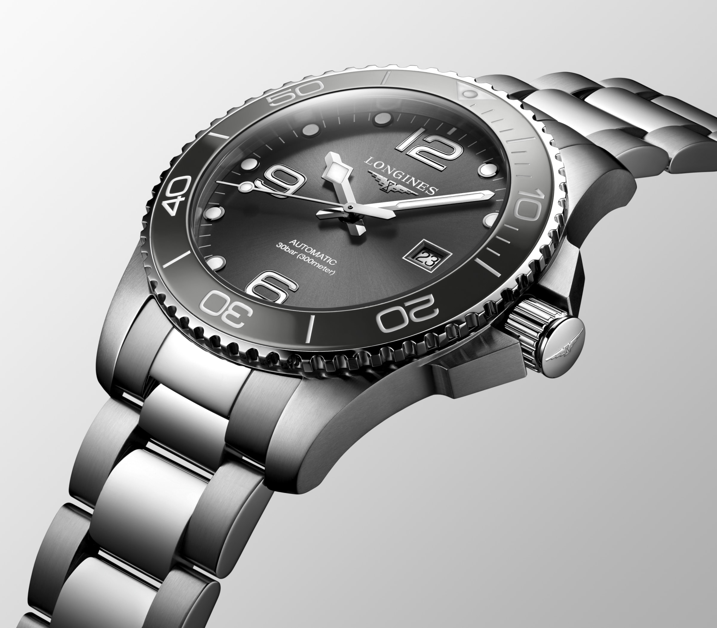 Longines HYDROCONQUEST Automatic Stainless steel and ceramic bezel Watch - L3.782.4.76.6
