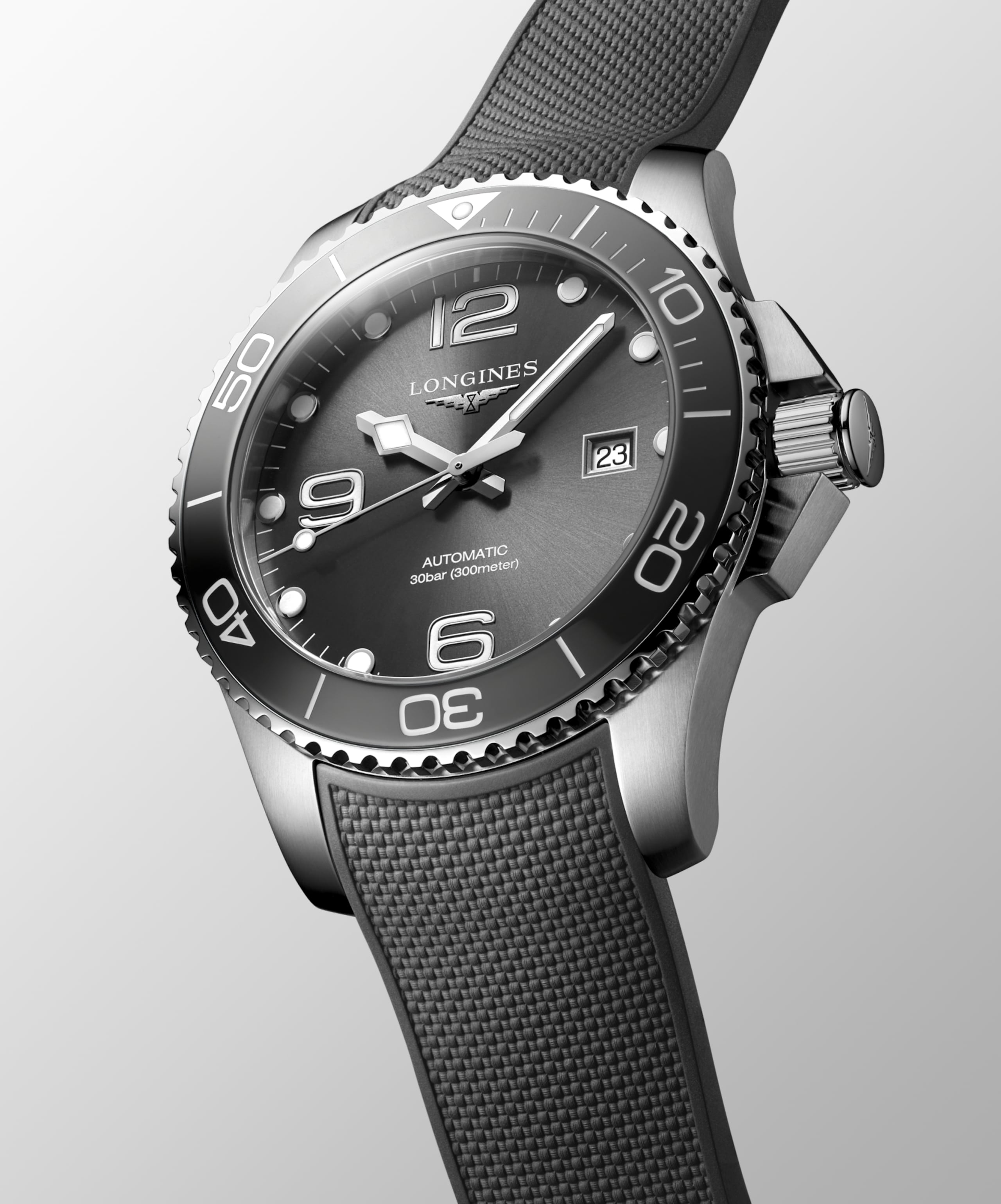 Longines HYDROCONQUEST automaat roestvrij staal en keramische ring Watch - L3.782.4.76.9